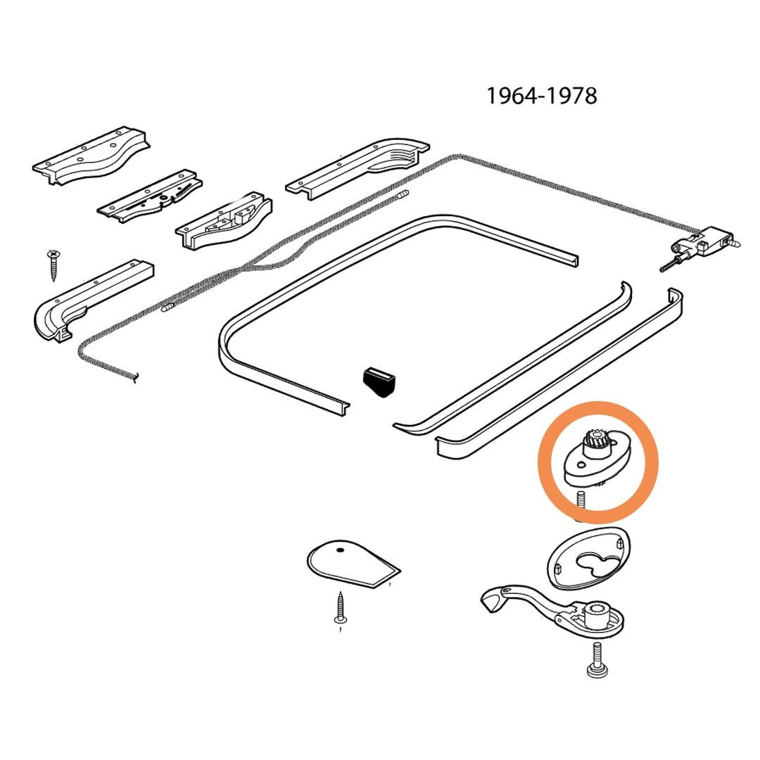 Sunroof Dişlisi Kısa Mil (1300-1302-1303-T2)