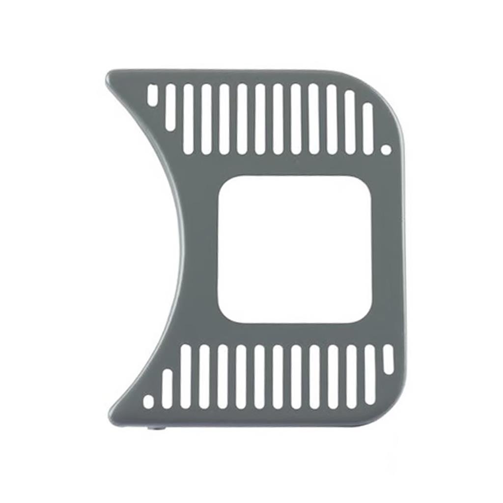 Dashboard grille, right side, with hole for fuel gauge, grey primed