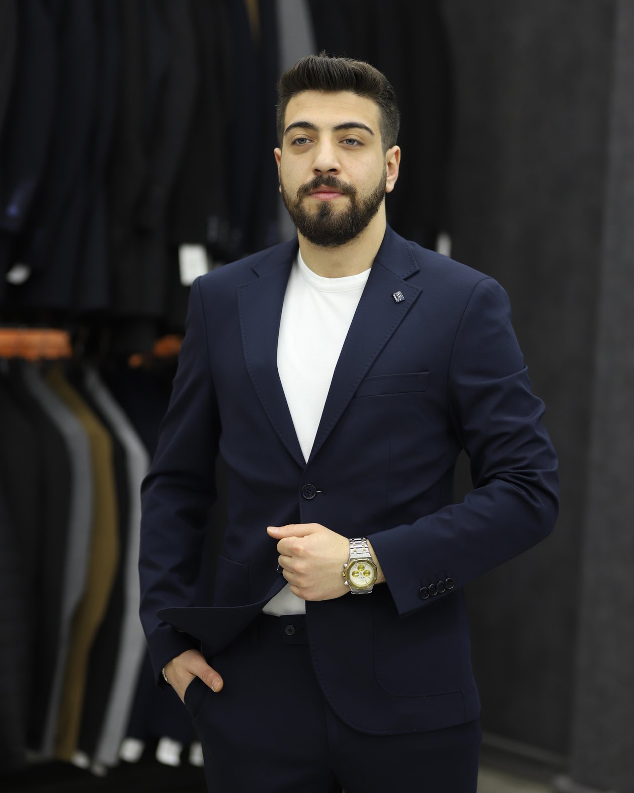 CARUTTE 167 SLİMFİT TORBA CEPLİ SPOR TAKIM ELBİSE(LACİVERT)