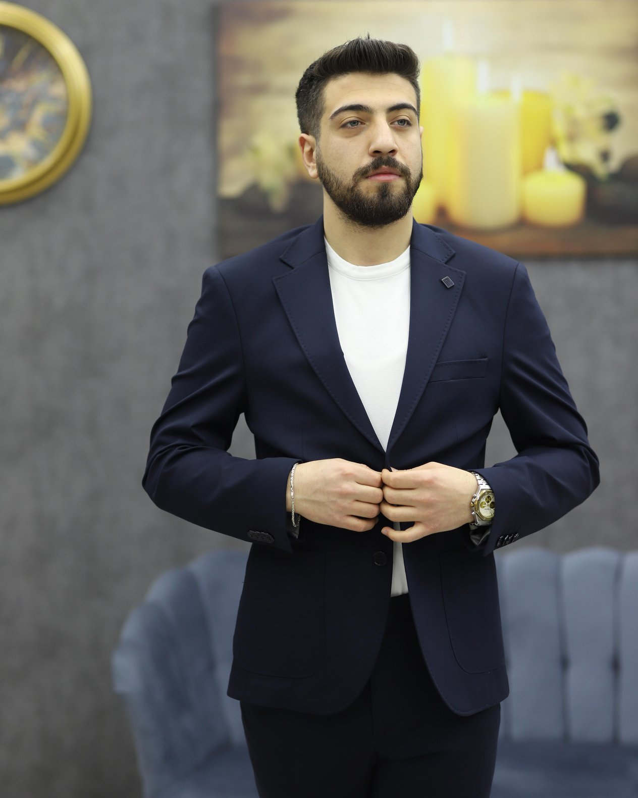 CARUTTE 167 SLİMFİT TORBA CEPLİ SPOR TAKIM ELBİSE(LACİVERT)