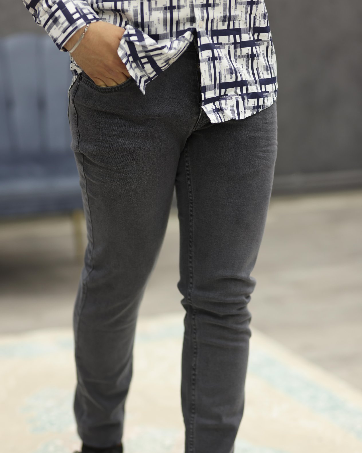 CWL 2724 CASUAL FİT KOT PANTOLON(A.GRİ)