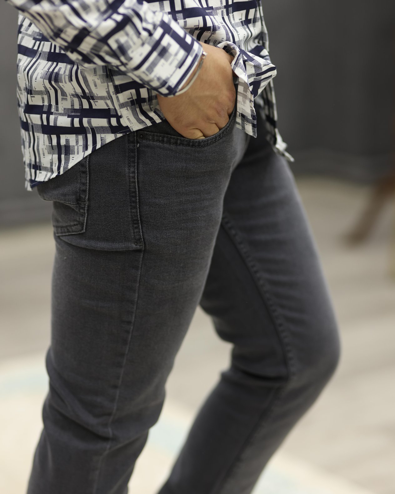 CWL 2724 CASUAL FİT KOT PANTOLON(A.GRİ)