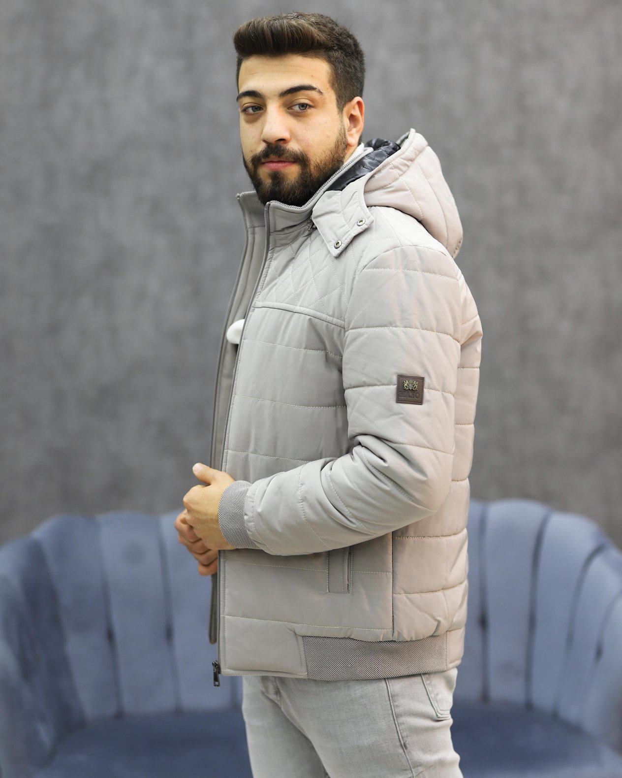 EXCELENTE 5112 KAPŞONLU ŞİŞME MONT(A.GRİ)