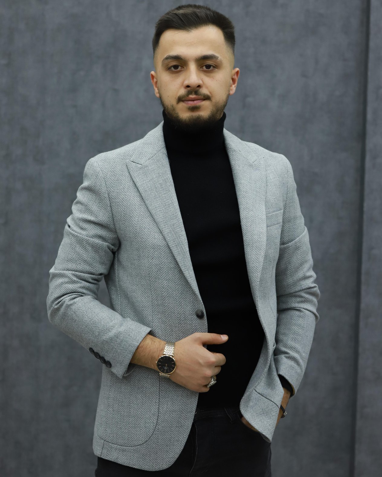 RAVMEN BALIK SIRTI TORBA CEPLİ KAŞE CEKET(GRİ)