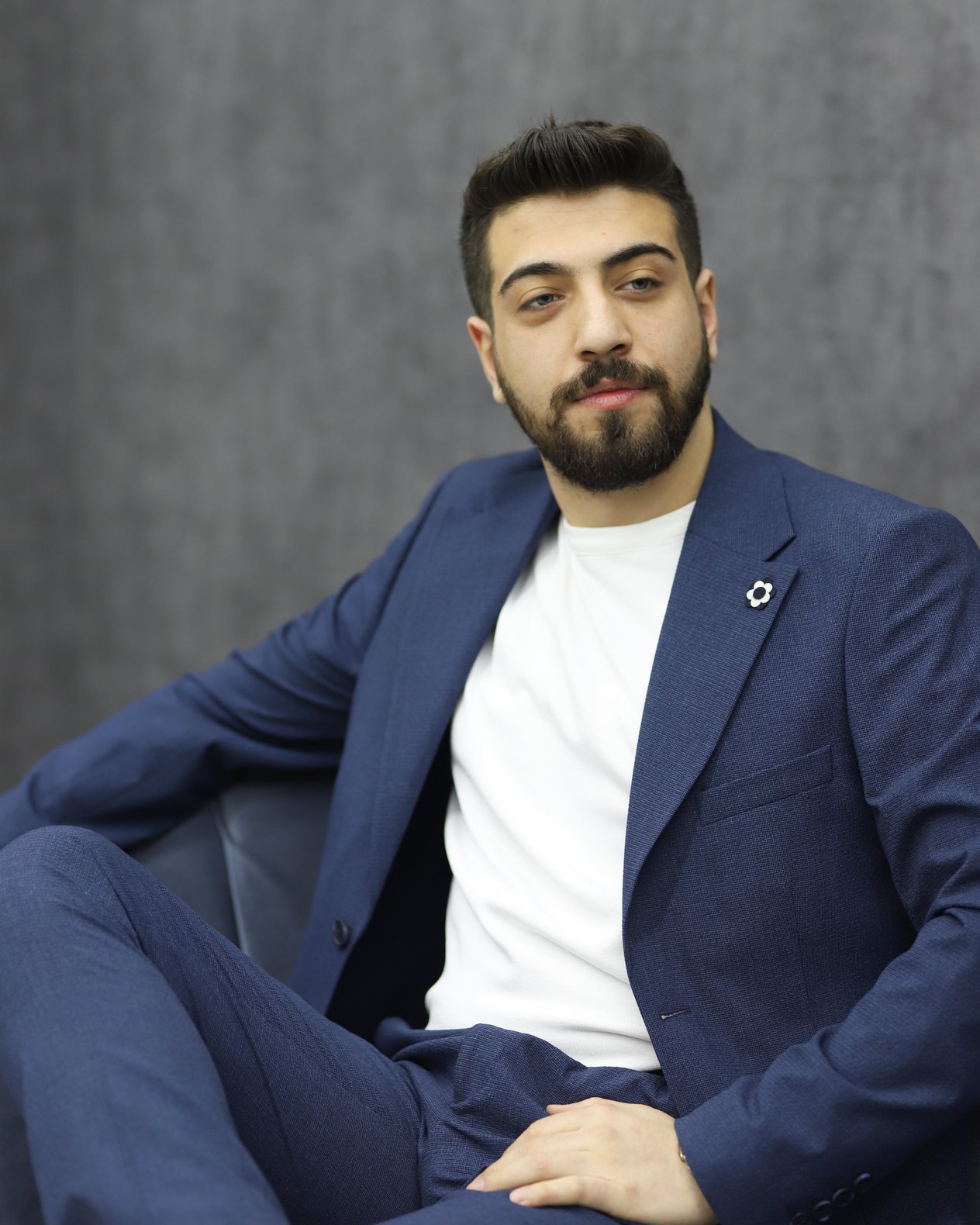SUIT SARTORIA 2594 SLİMFİT GOFRELİ TORBA CEPLİ TAKIM ELBİSE(K.MAVİ)