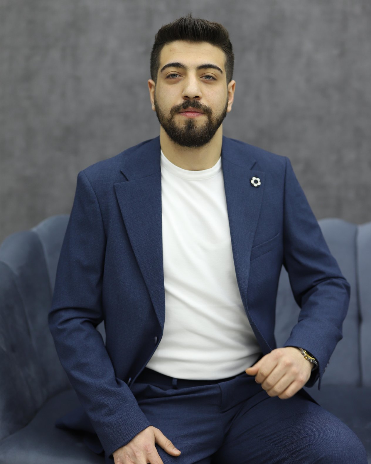 SUIT SARTORIA 2594 SLİMFİT GOFRELİ TORBA CEPLİ TAKIM ELBİSE(K.MAVİ)