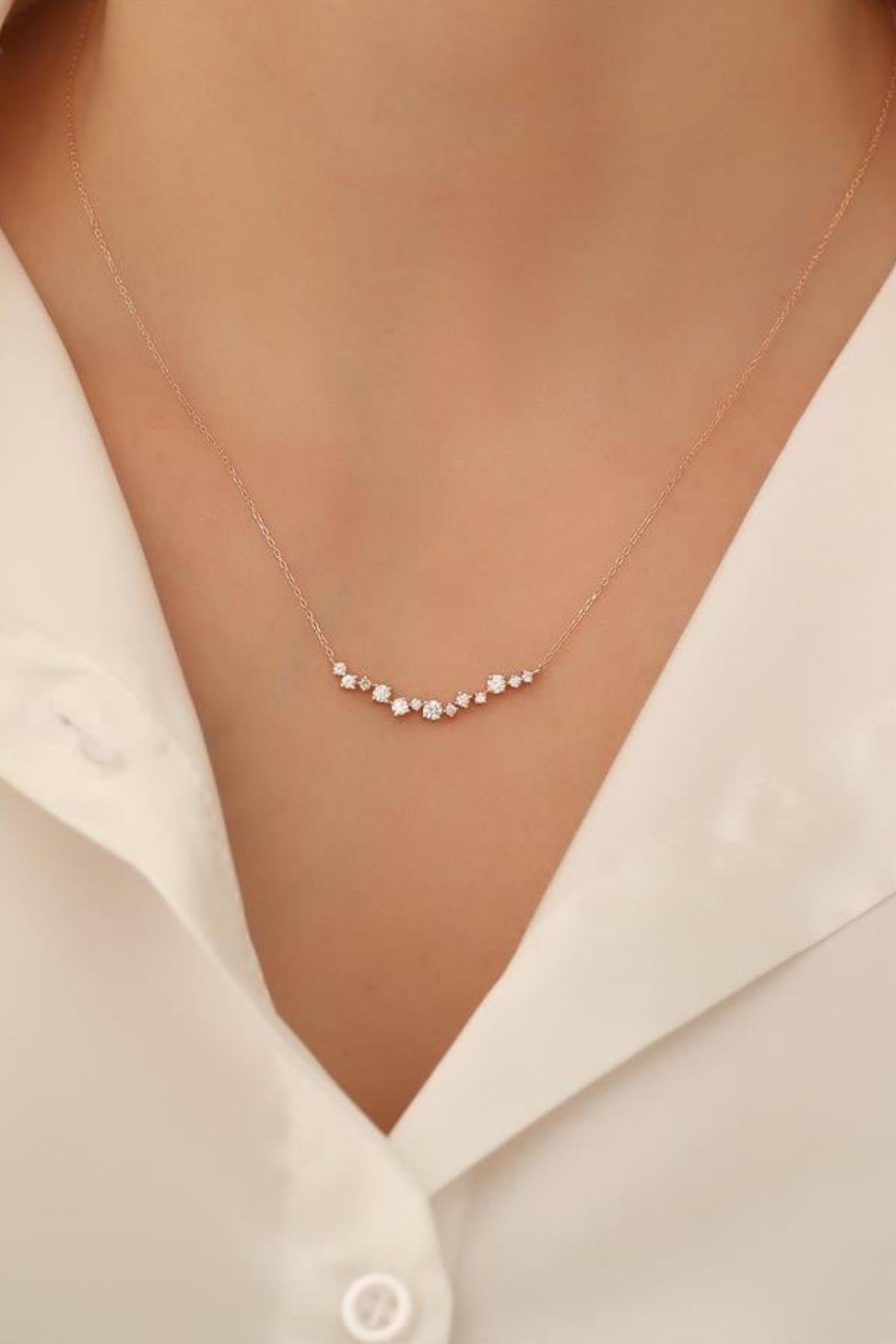 0.41 Karat Pırlantalı Kolye