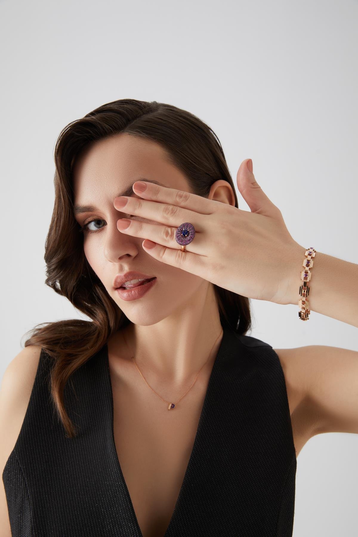 3.30 Karat Pink Safir Yüzük 