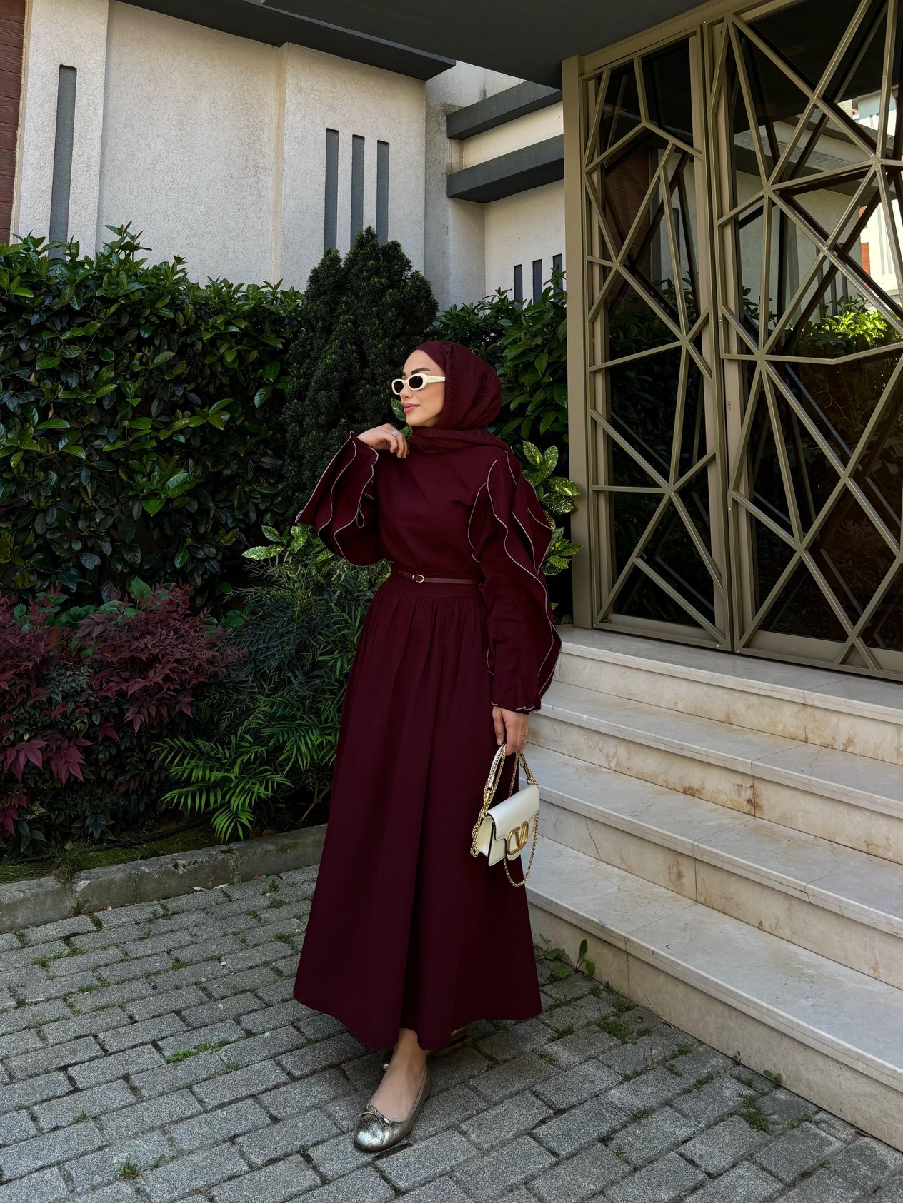 Fery Etekli Takım Bordo