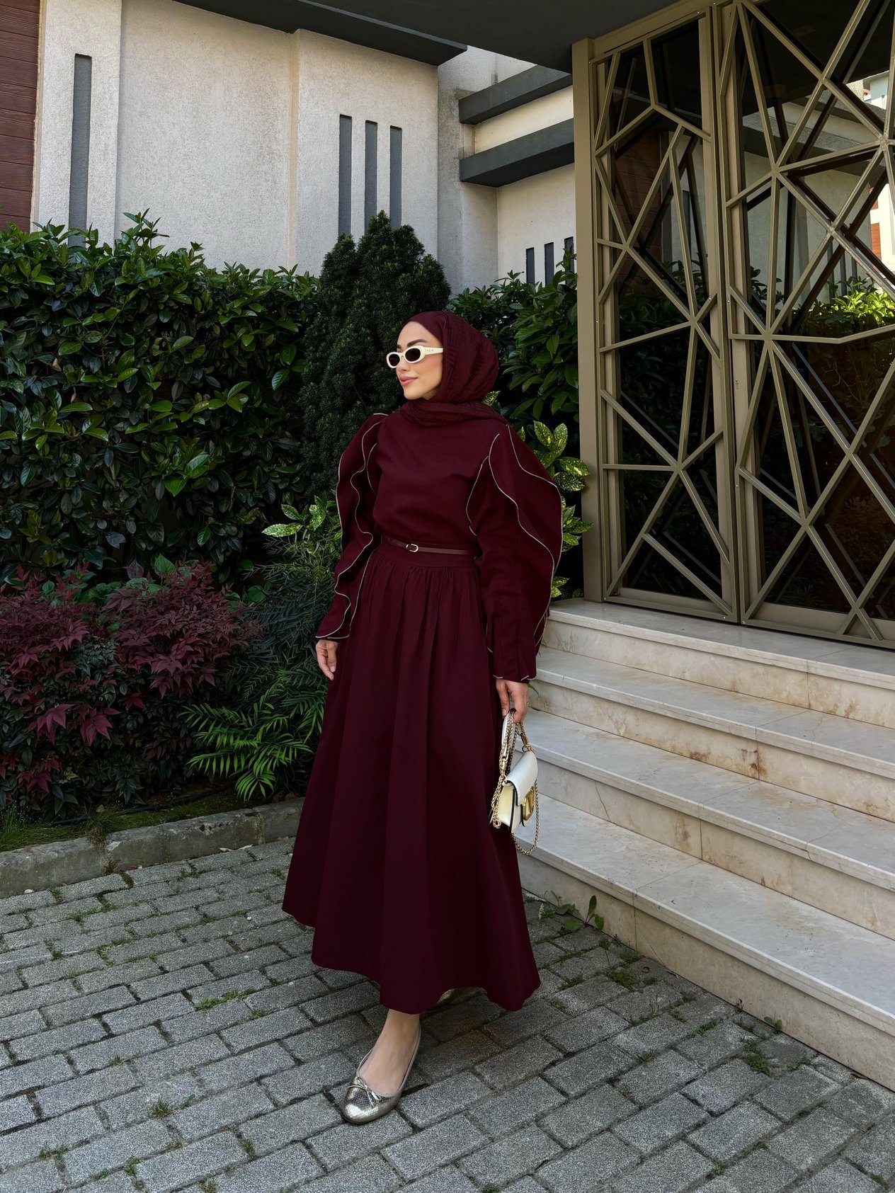 Fery Etekli Takım Bordo