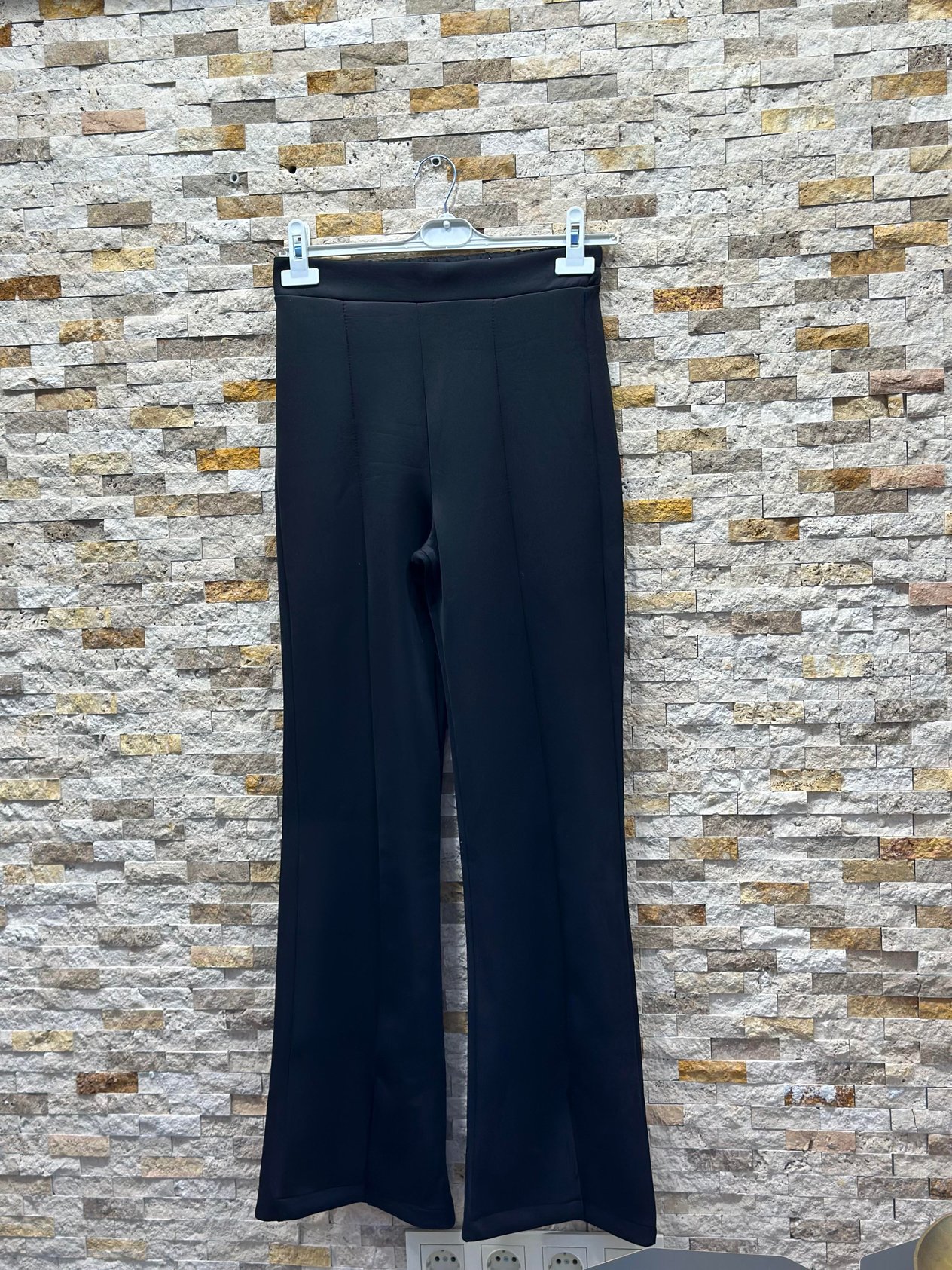 yırtmaçlı pantolon siyah
