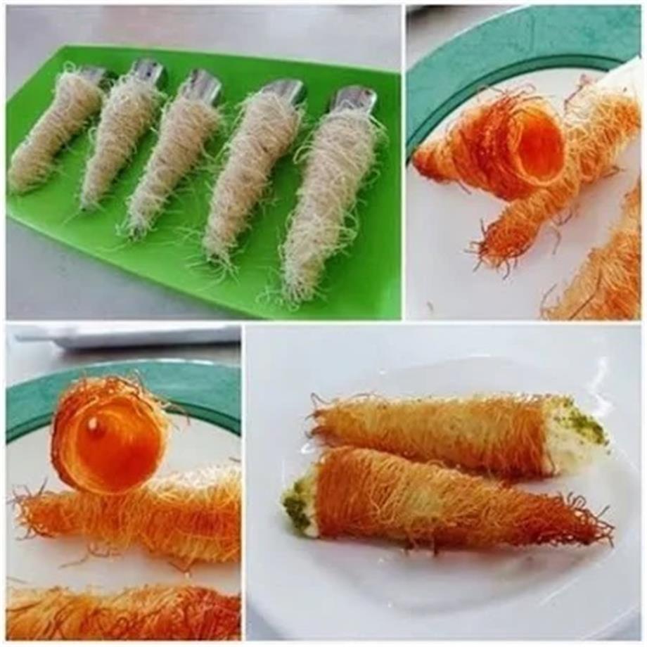 Kornet Kurabiye Şekil Verici -Paslanmaz  Korneo Kalıbı 6 lı