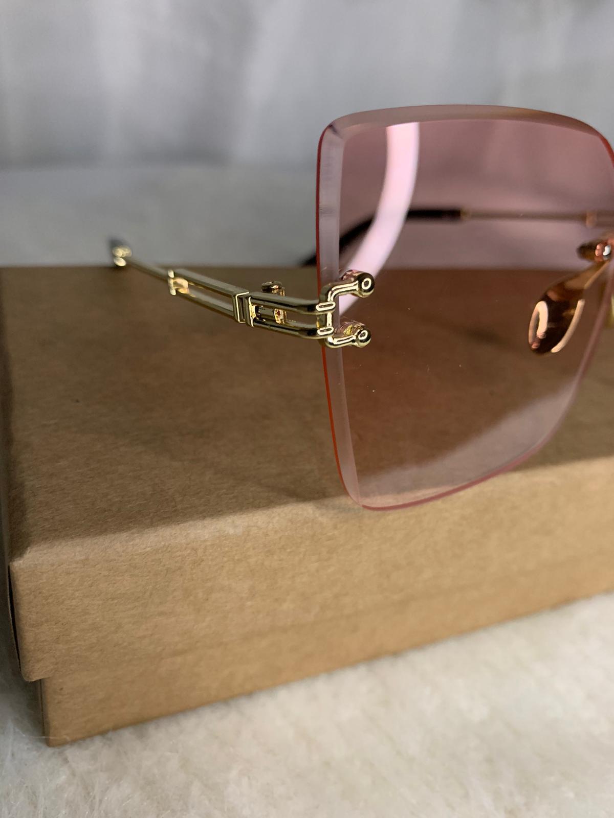 KRISTAL MODEL PEMBE KADIN GÜNEŞ GÖZLÜĞÜ