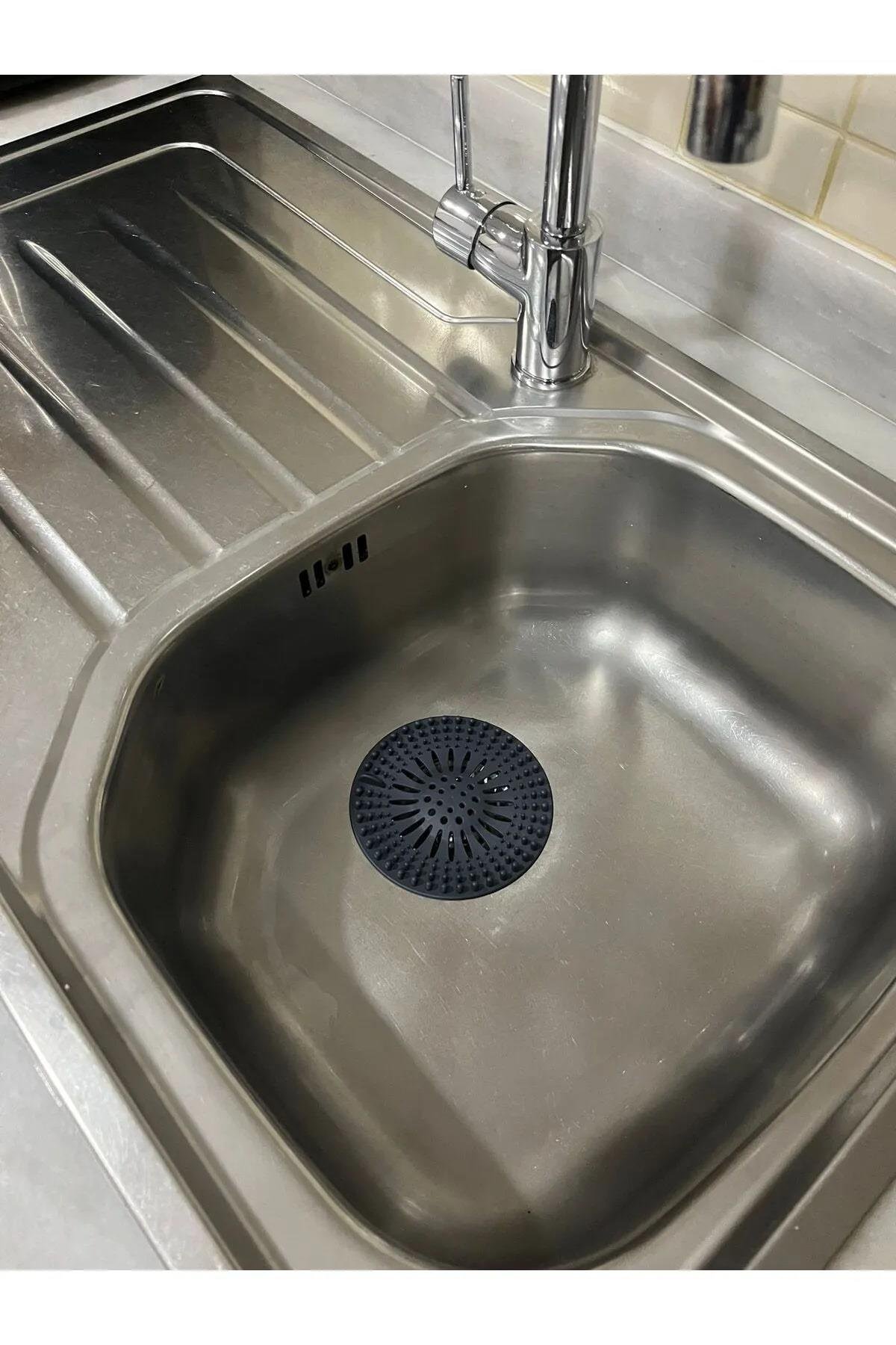 Yuvarlak  Süzgeçli Silikon Mutfak  Lavabo Ve Küvet Tıkacı Lavabo Gider Süzgeci