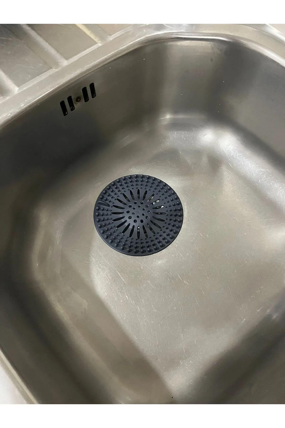 Yuvarlak  Süzgeçli Silikon Mutfak  Lavabo Ve Küvet Tıkacı Lavabo Gider Süzgeci