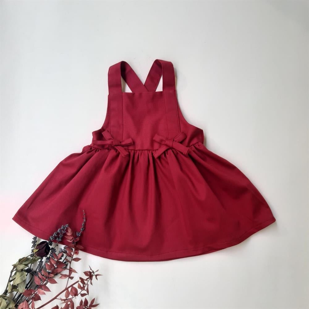 ikokokids Kırmızı Ayarlanabilir Askılı Elbise