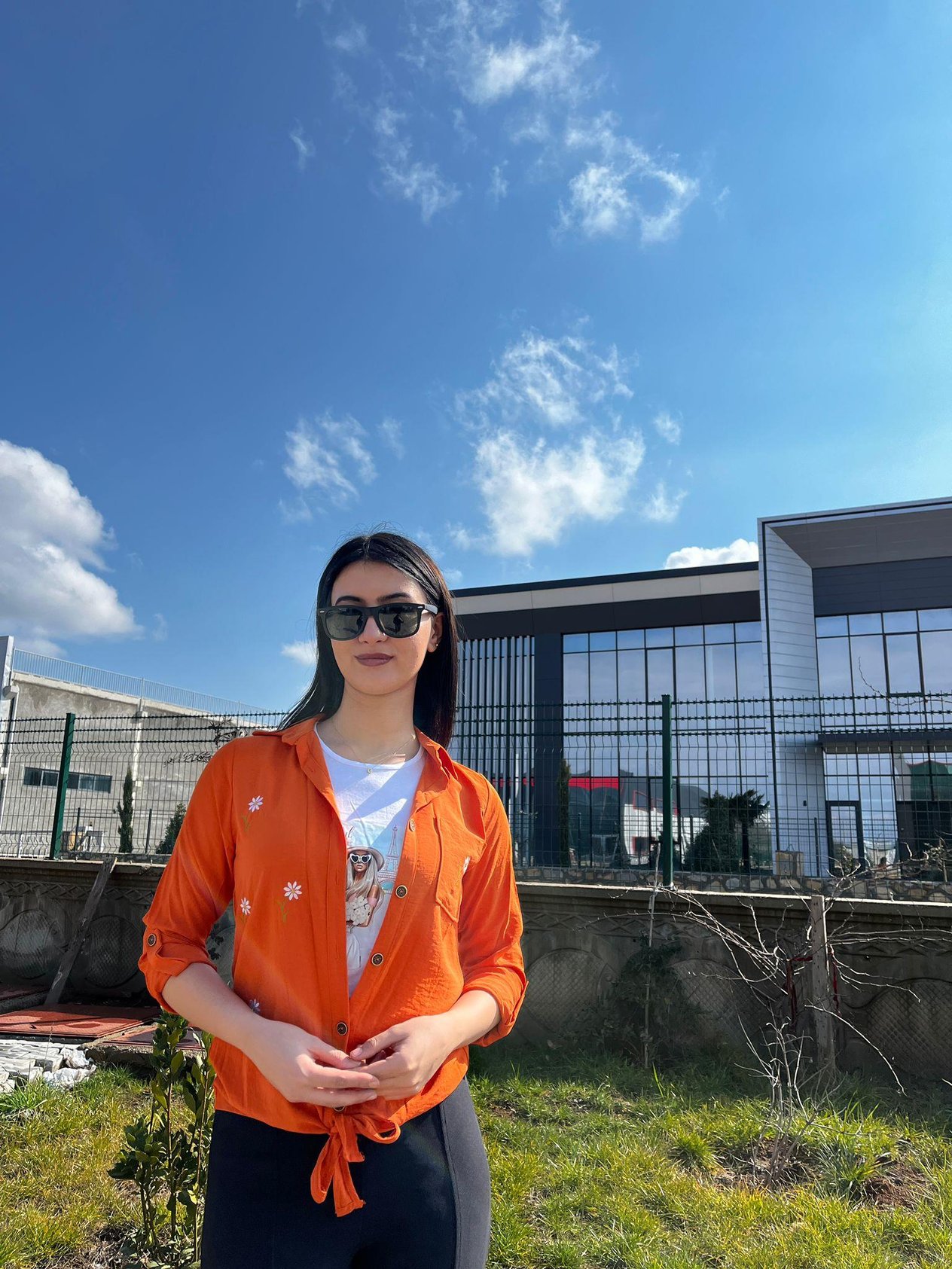 QUBERZ İKİLİ PENYELİ AEROBİN GÖMLEK TURUNCU