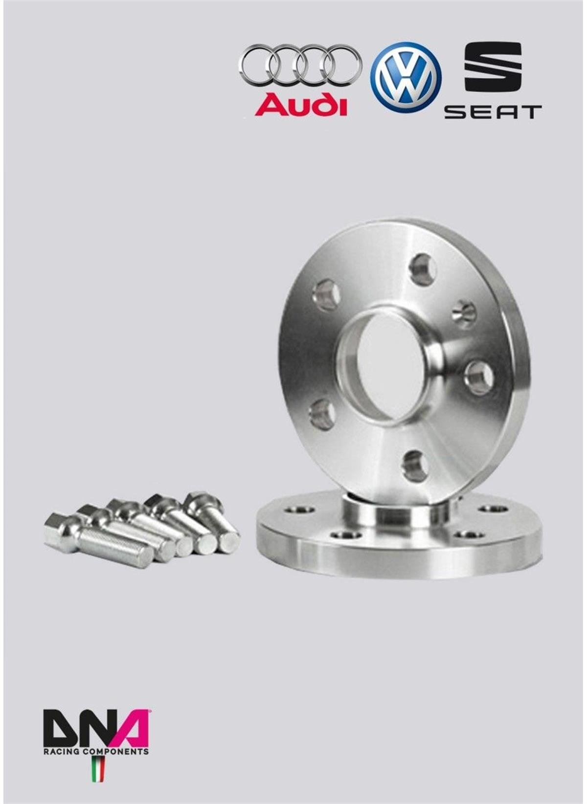 Audi A1‐S1 8X1‐8Xk Wheel Spacers (Pair) 17 Mm + Bolts Kit ( Pc1277 )