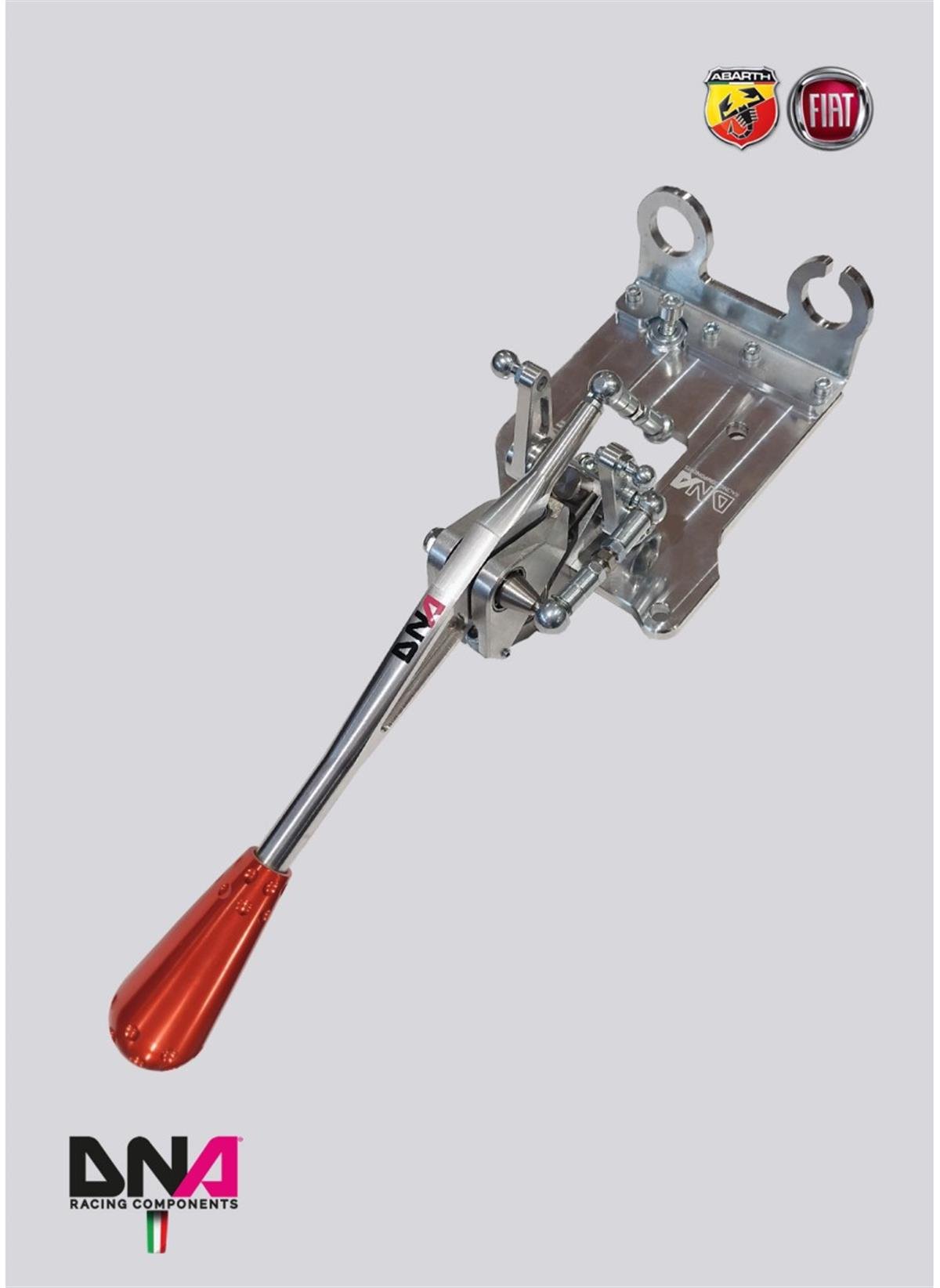 Fiat 500 Performance Adj Short Shifter With Aluminium 695 Style Red Knob Kit (Abarth & Multijet Only) ( Pc1476R )