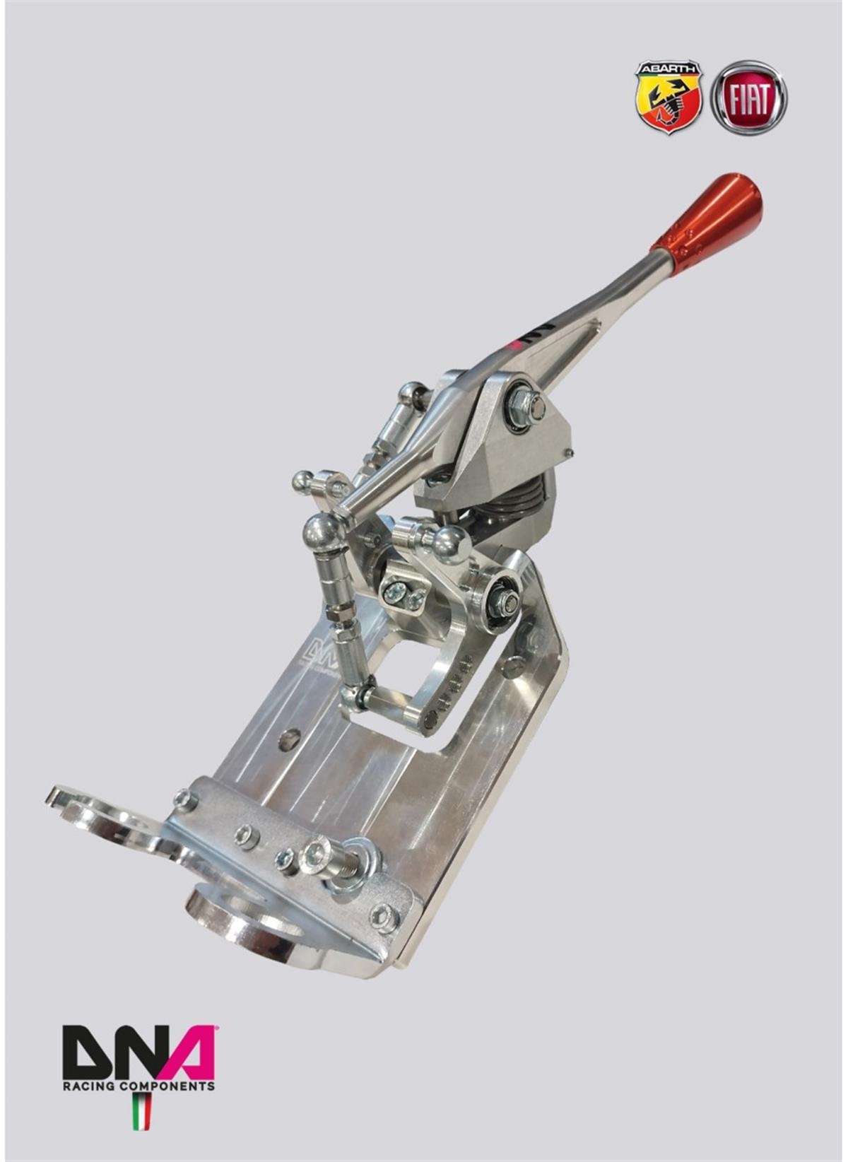 Fiat 500 Performance Adj Short Shifter With Aluminium 695 Style Red Knob Kit (Abarth & Multijet Only) ( Pc1476R )