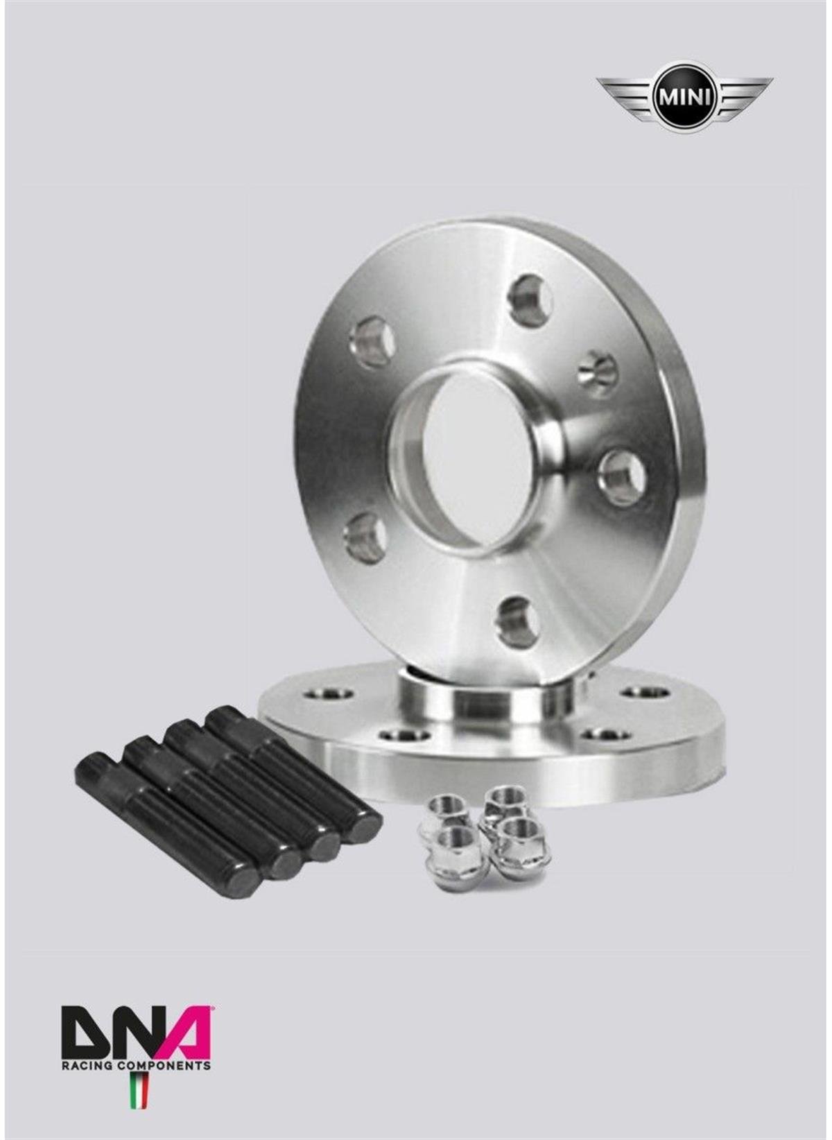 Mini (R50 R52 R53) Wheel Spacers (Pair) 16 Mm + Studs + Motorsport Nuts Kit ( Pc0372 )
