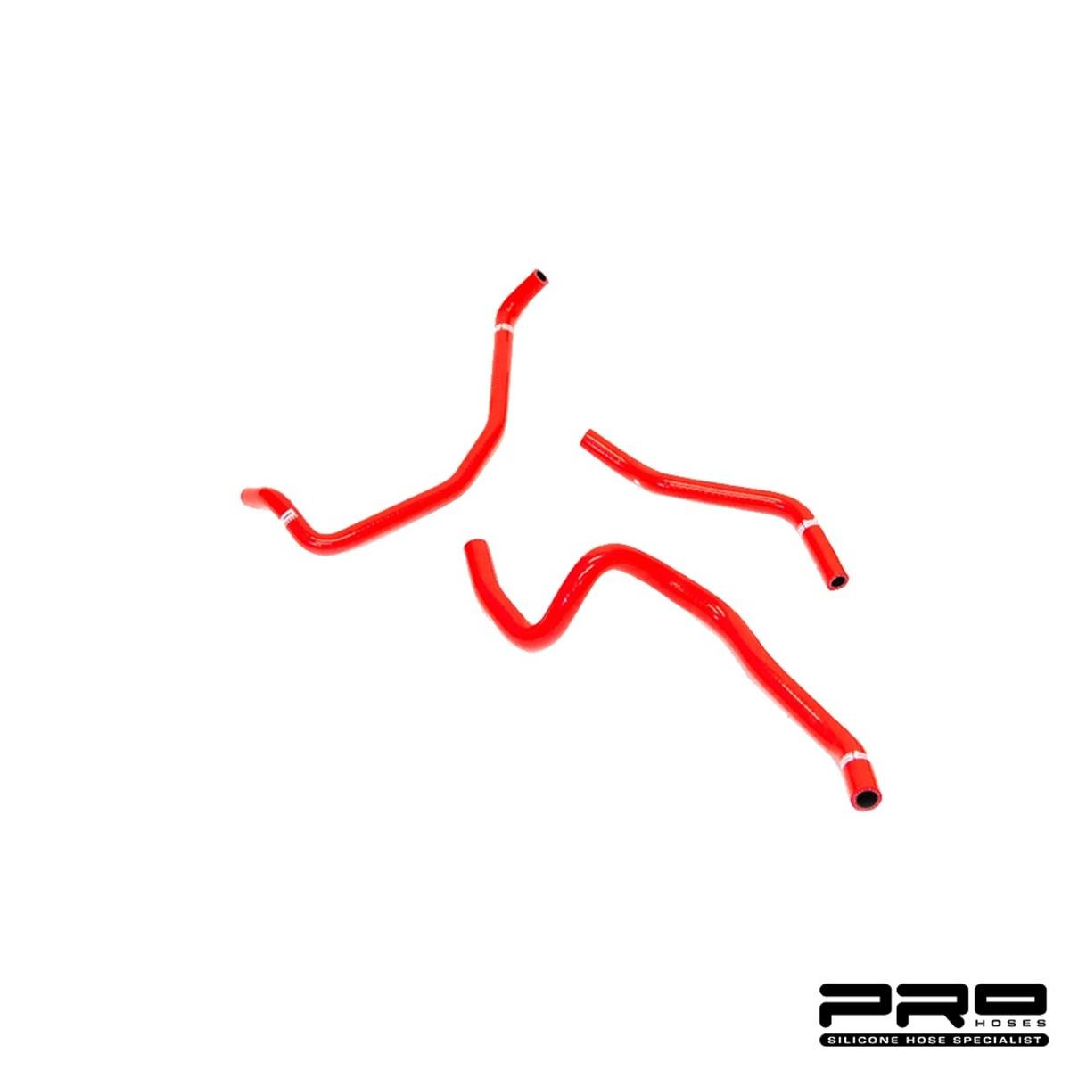 PRO HOSES THREE PIECE AUXILIARY HOSE KIT WITHOUT JUBILEE CLIPS (TOYOTA YARIS GR-PH/AUXYGR1)