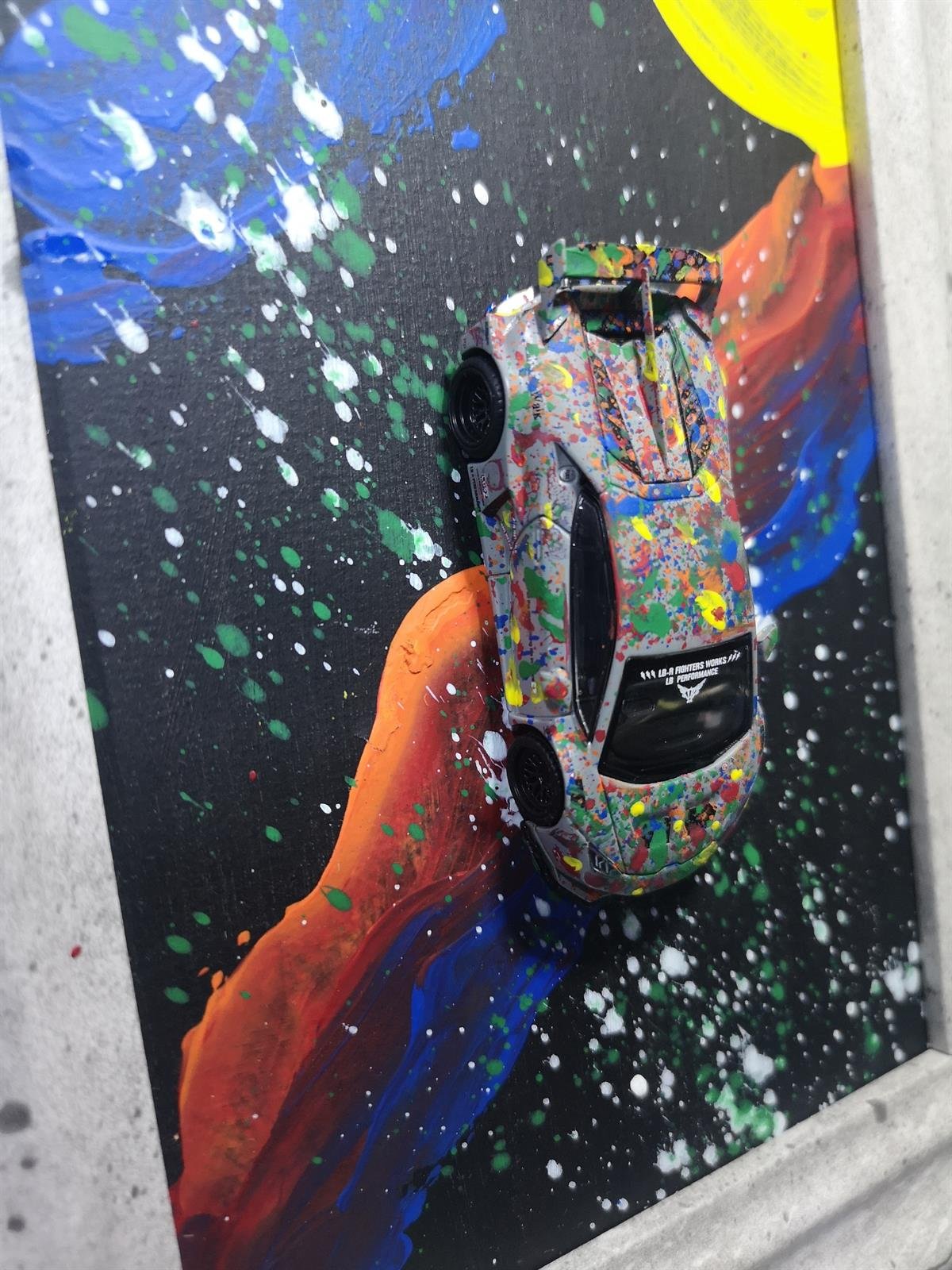 Akrilik Boya Tablo by Frenchfreud.Art Mini GT LB Works Lamborghini Huracan GT Fighters Works