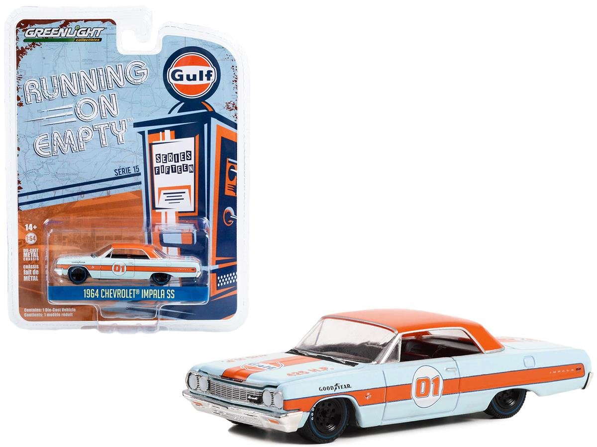 Greenlight 1:64 Running on Empty Series 15 Gulf Oil - 1964 Chevrolet Impala SS