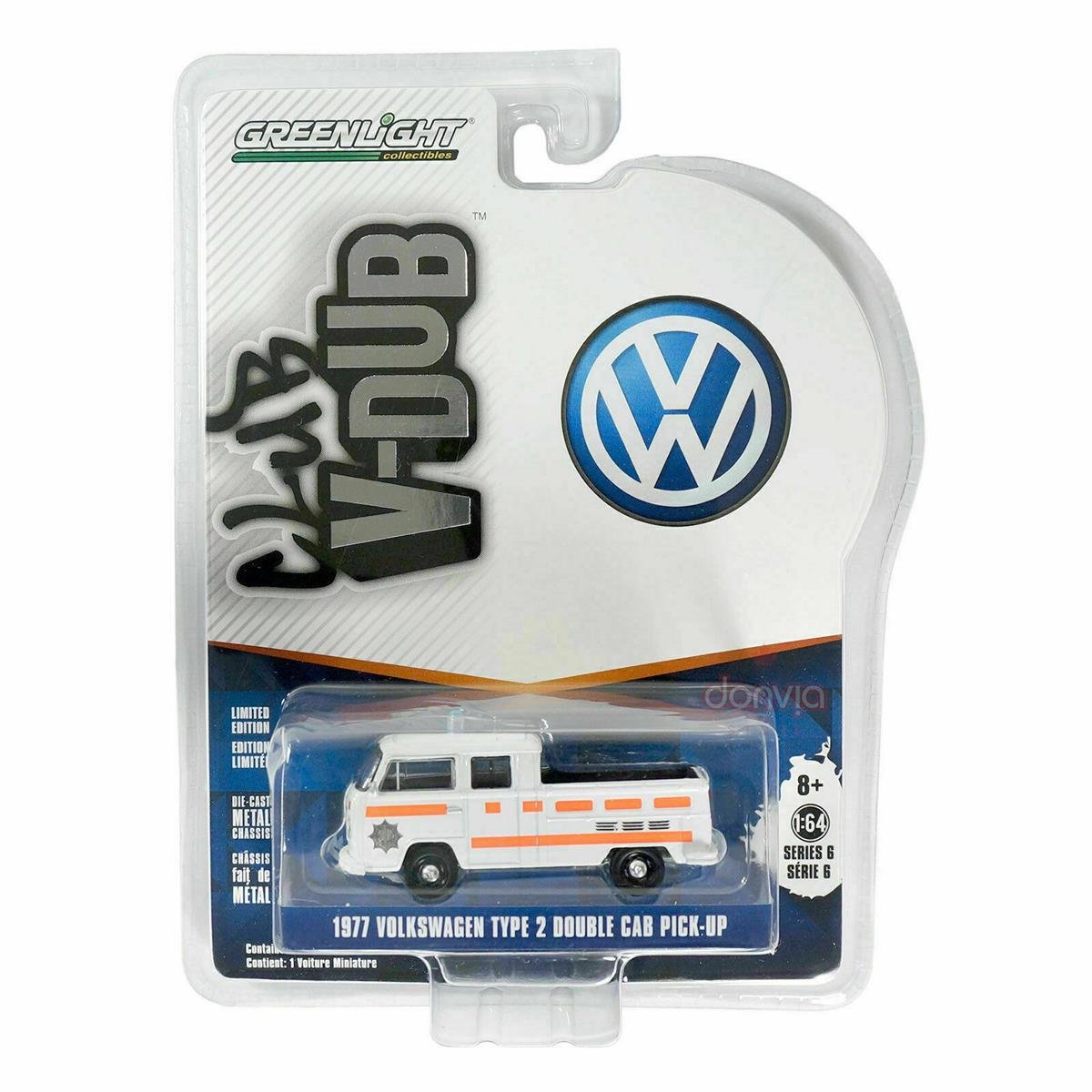 Greenlight 1977 Volkswagen Type 2 Double Cab Pick-Up Politie