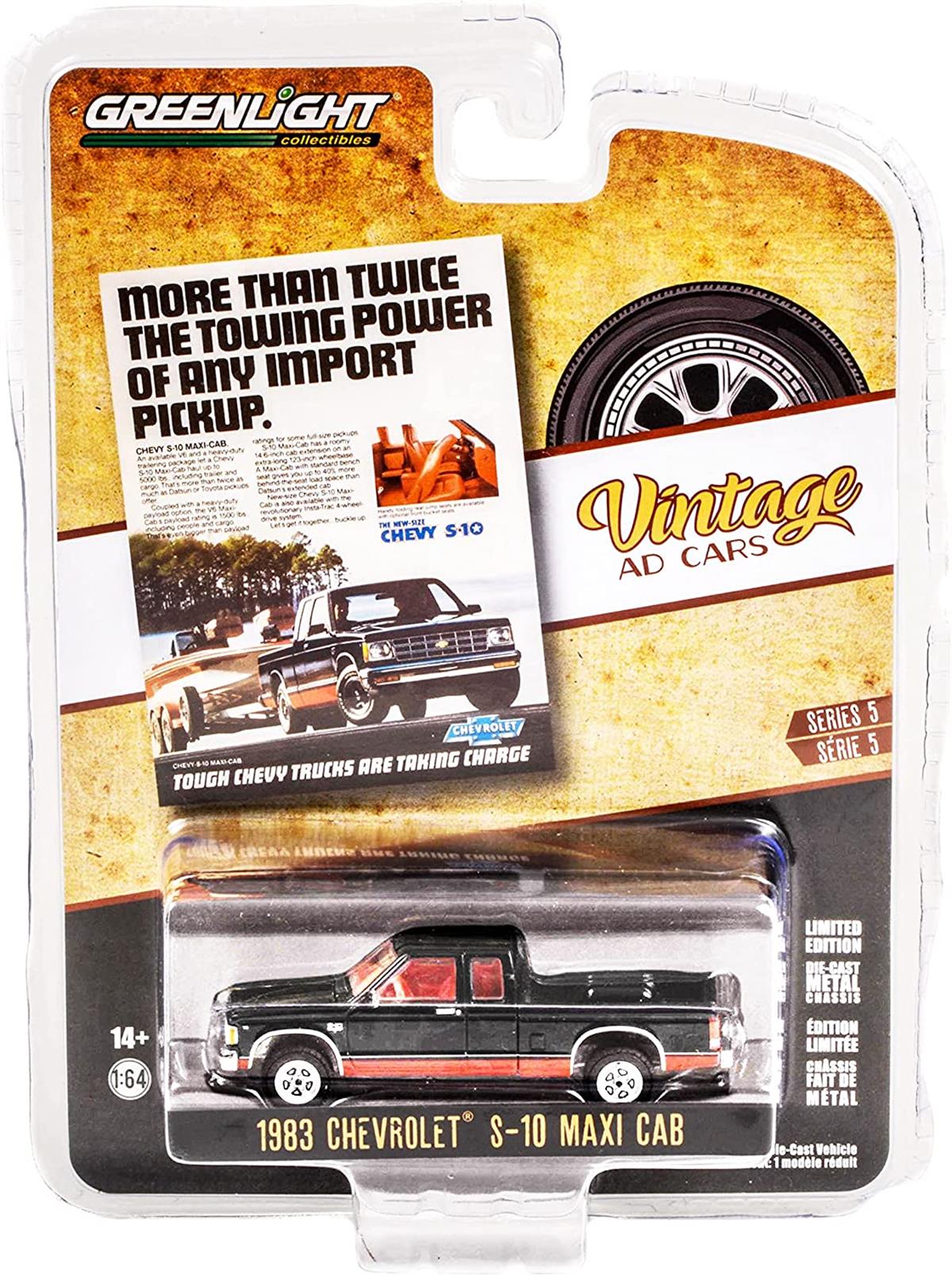Greenlight 1983 Chevrolet S10 Maxi cab Vintage Siyah
