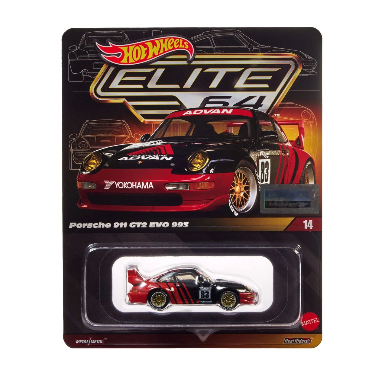 Hot Wheels Collectors Elite 64 Series x Porsche 911 GT2 EVO 993 Advan