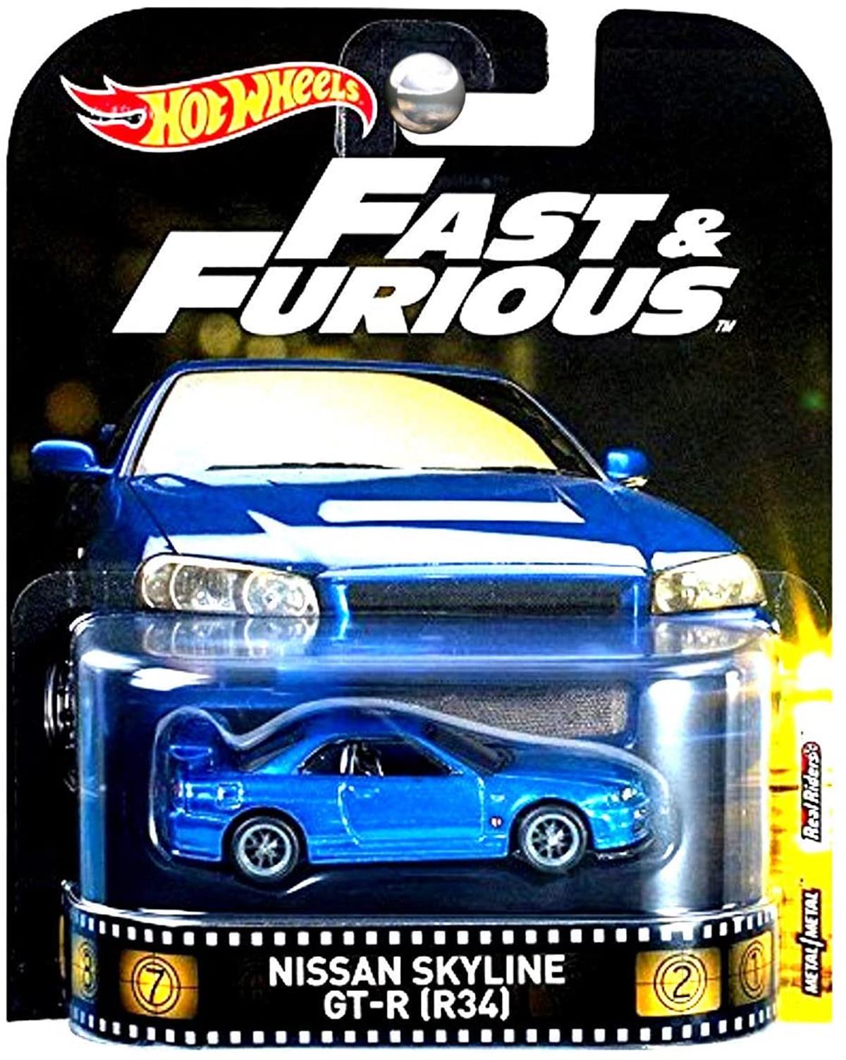 Hot Wheels Retro Entertainment Fast & Furious Nissan Skyline GT-R (R34)