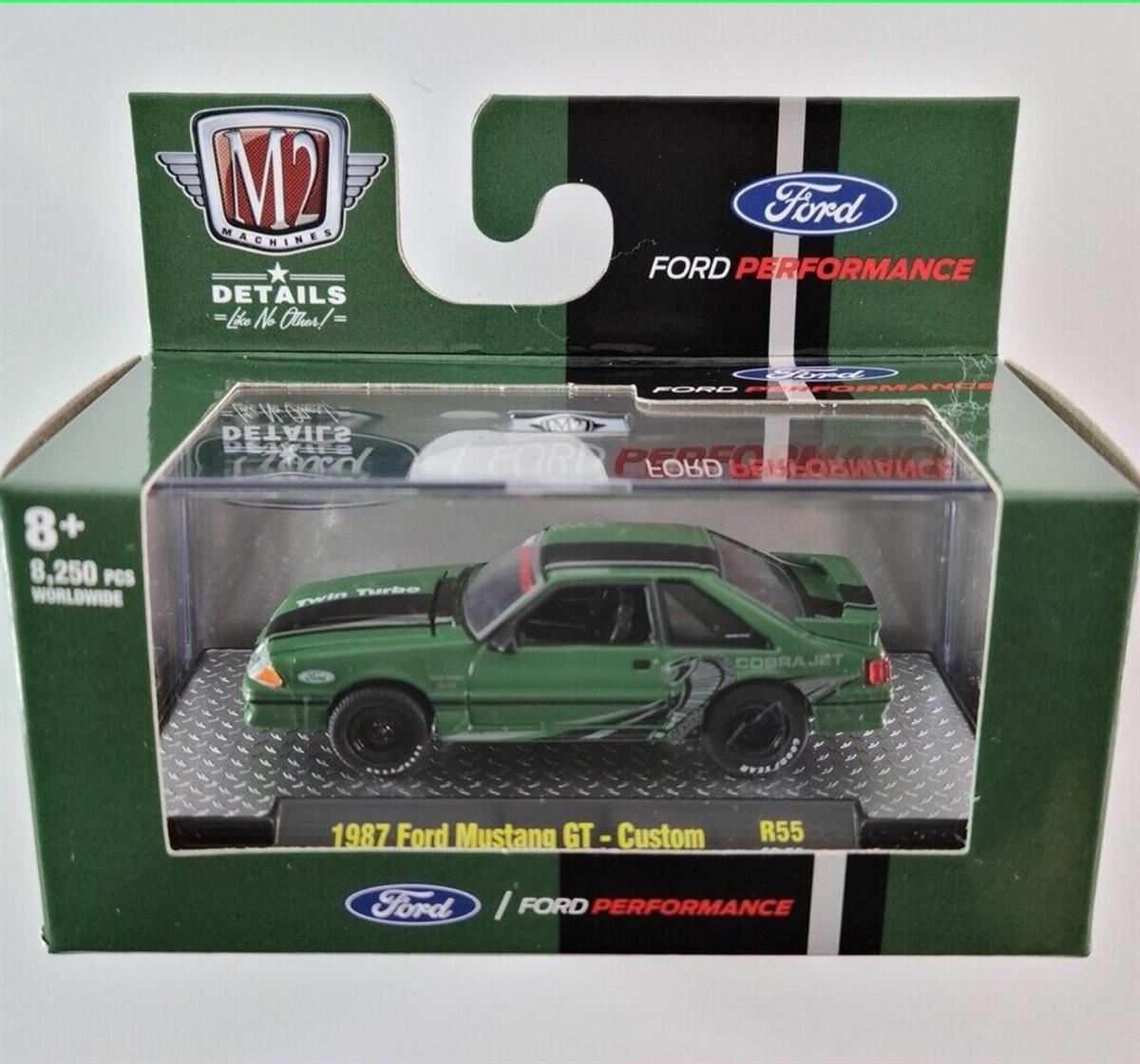 M2 Machines 1987 Ford Mustang GT-custom Green