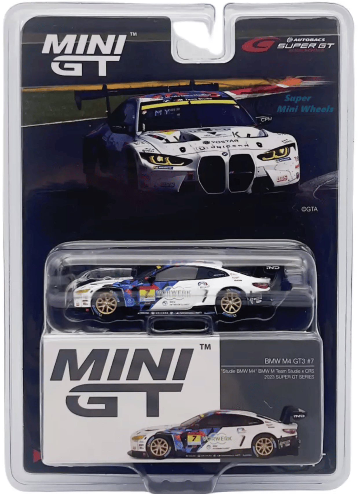 Mini GT Bmw M4 GT3 #7 2023 Super GT Series Studie Bmw M4 Bmw M Team Studie x CRS