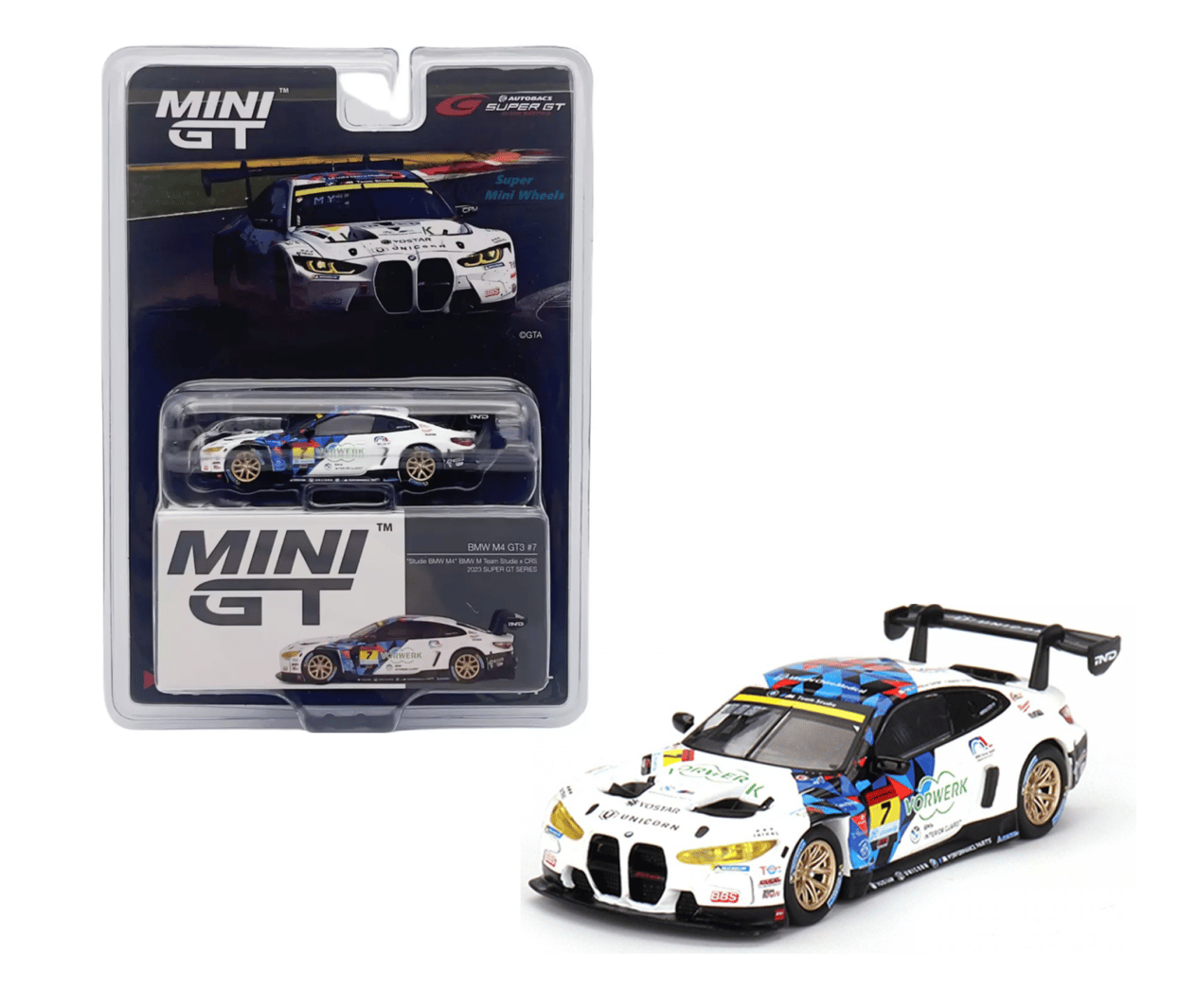 Mini GT Bmw M4 GT3 #7 2023 Super GT Series Studie Bmw M4 Bmw M Team Studie x CRS