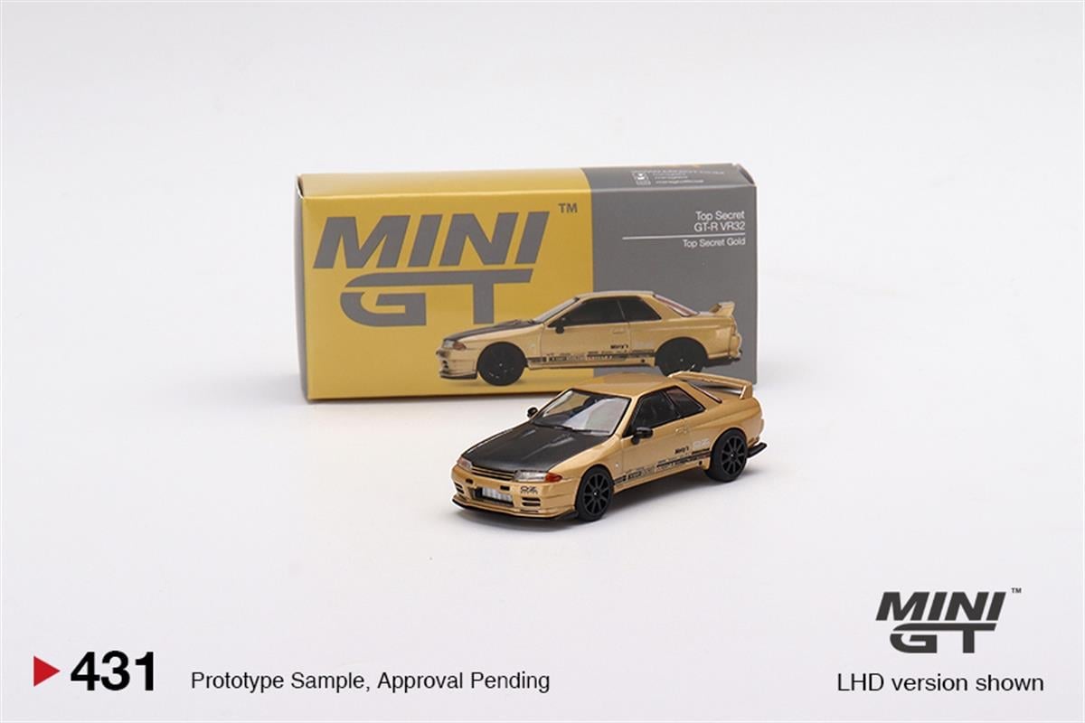 Mini GT Top Secret Nissan Skyline GT-R VR32 Top Secret Gold - Japan Exclusive