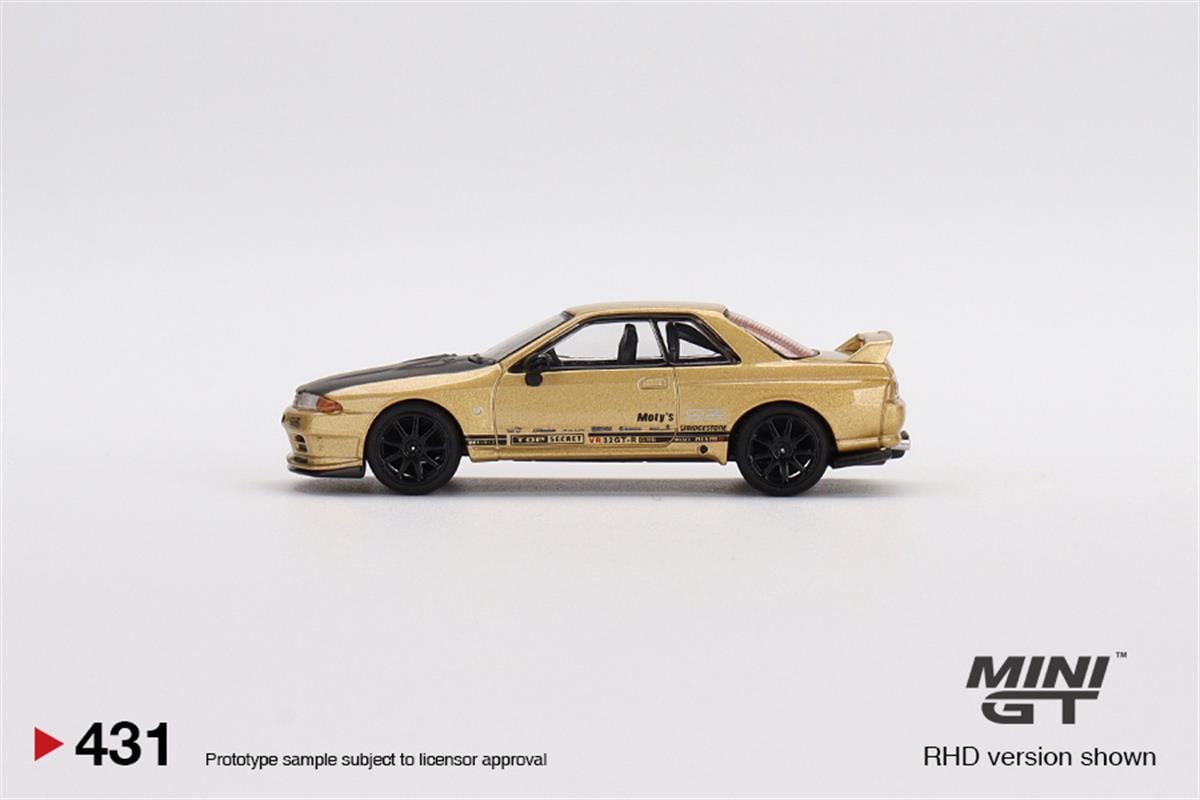 Mini GT Top Secret Nissan Skyline GT-R VR32 Top Secret Gold - Japan Exclusive