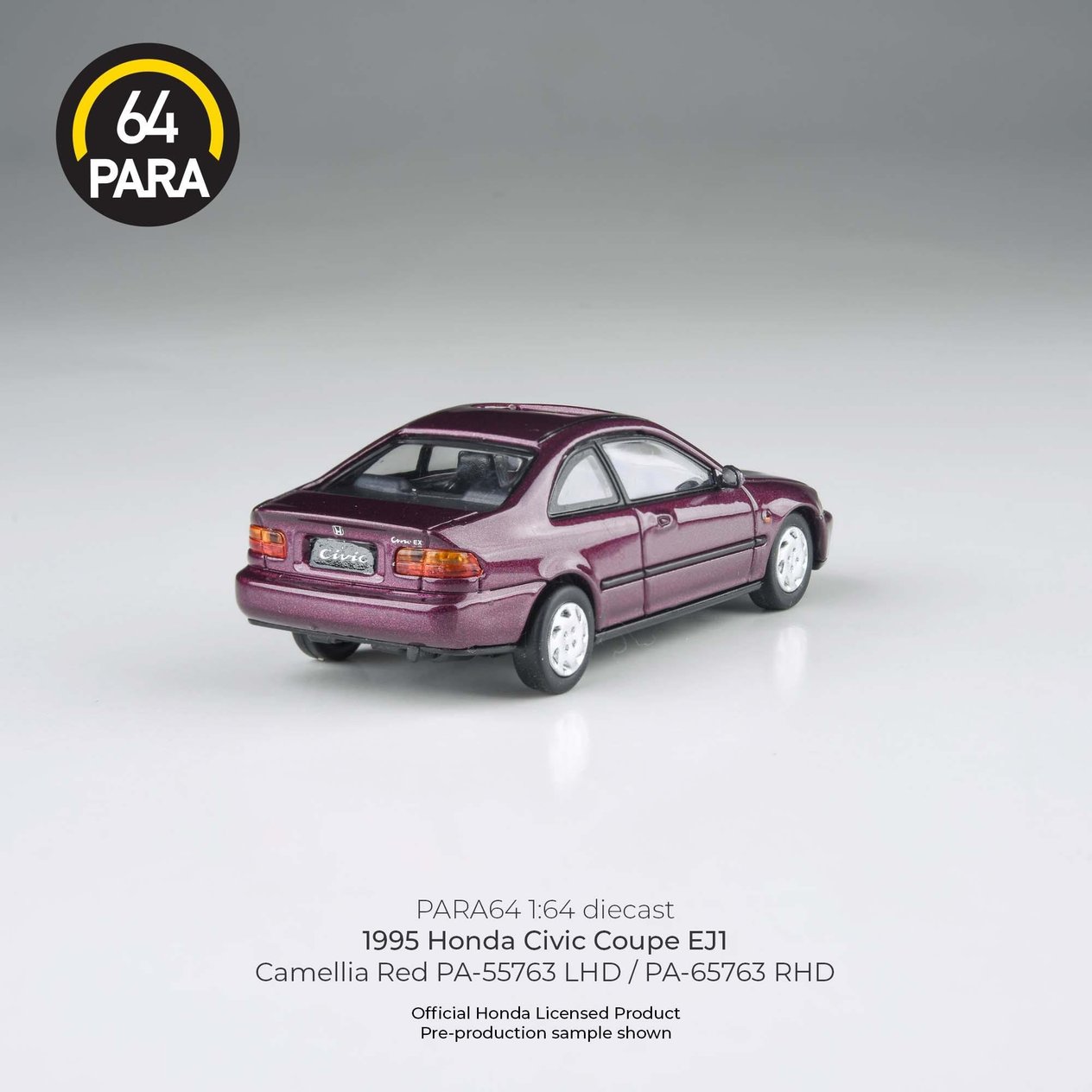 Para64 Honda Civic Coupe Ej1 1995 Camelia red