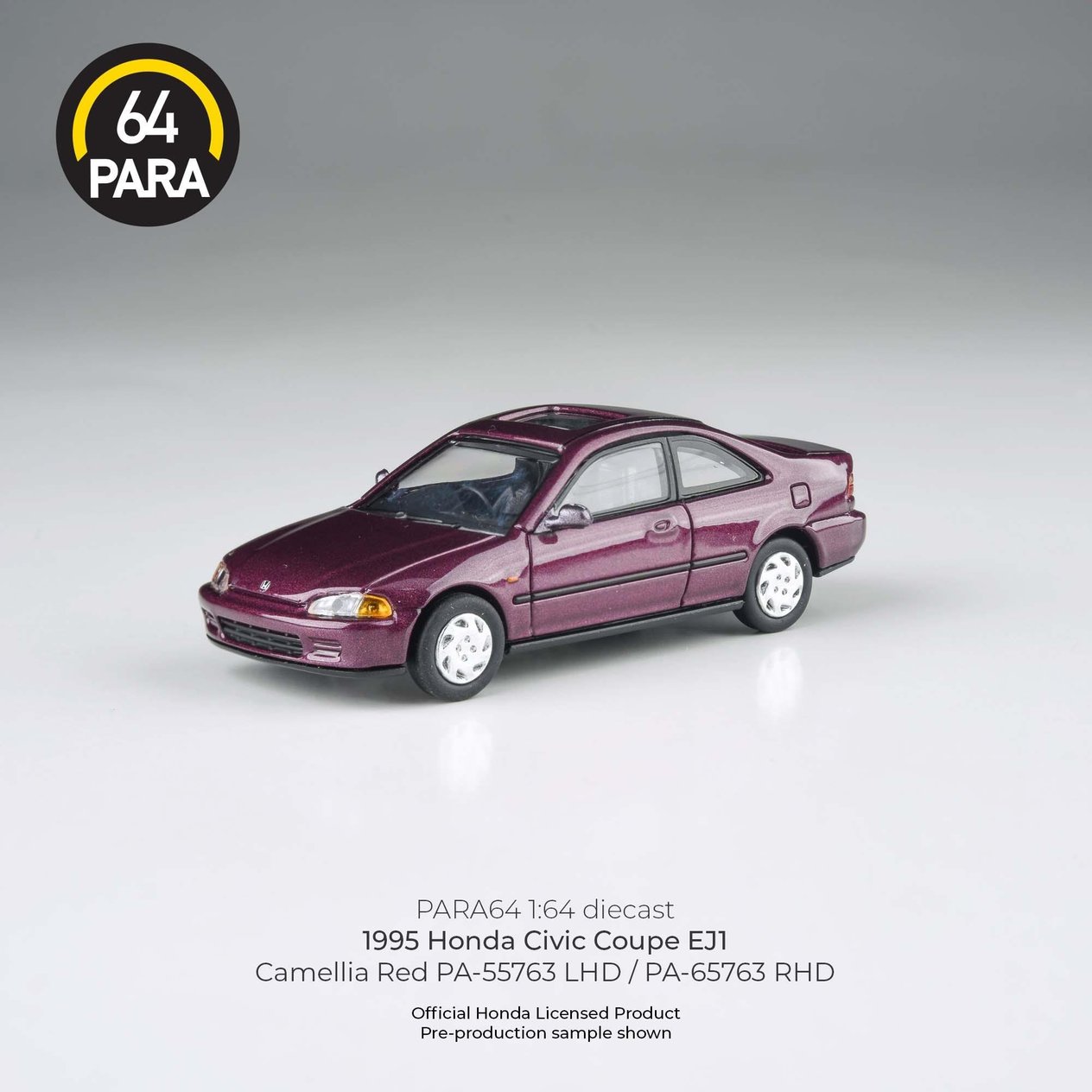 Para64 Honda Civic Coupe Ej1 1995 Camelia red
