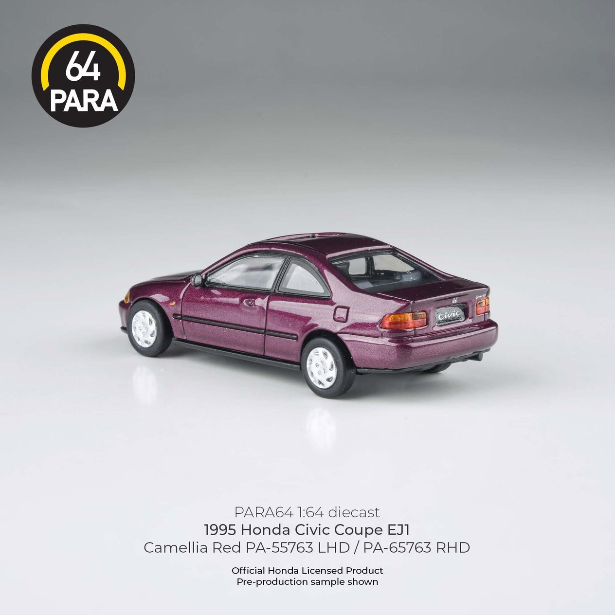 Para64 Honda Civic Coupe Ej1 1995 Camelia red