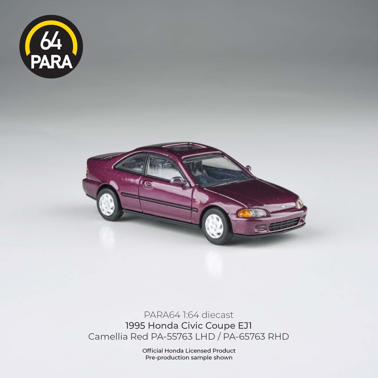 Para64 Honda Civic Coupe Ej1 1995 Camelia red