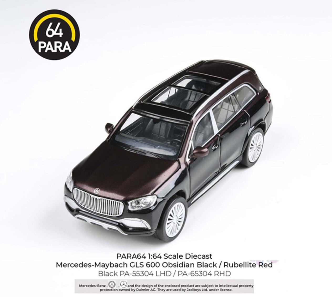 Para64 Mercedes 2020 Maybach GLS 600 Black-Red LHD