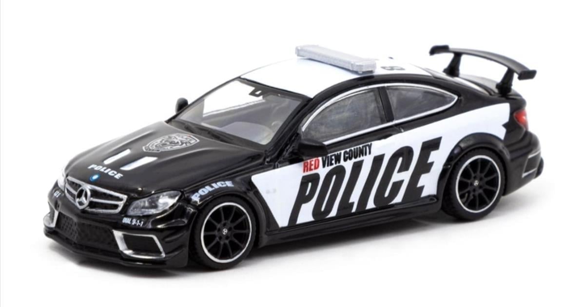 Tarmac 1/64 Mercedes C63 AMG Coupe Black Series Police Car