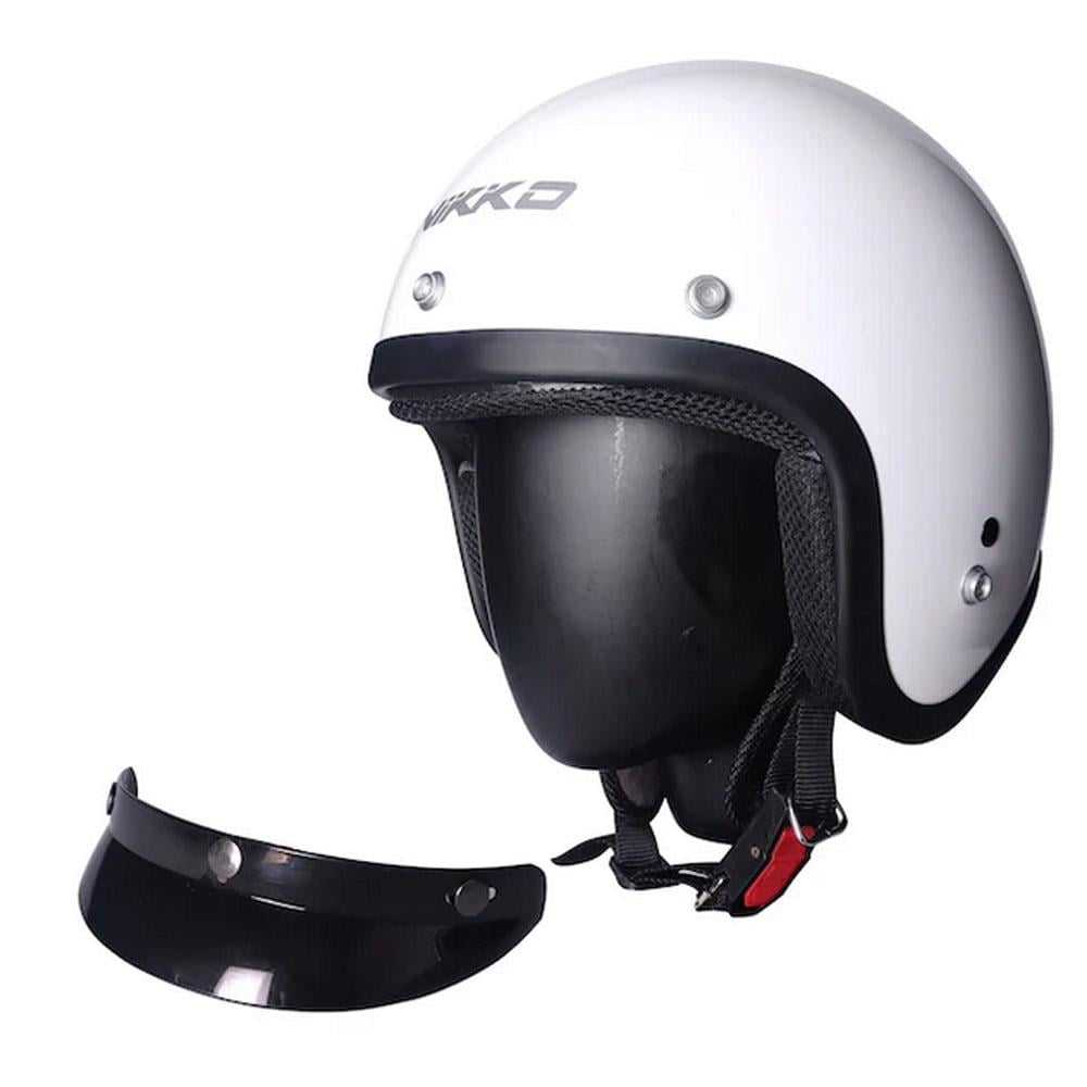 Nikko N356 Açık Motosiklet Kaskı Beyaz Renk