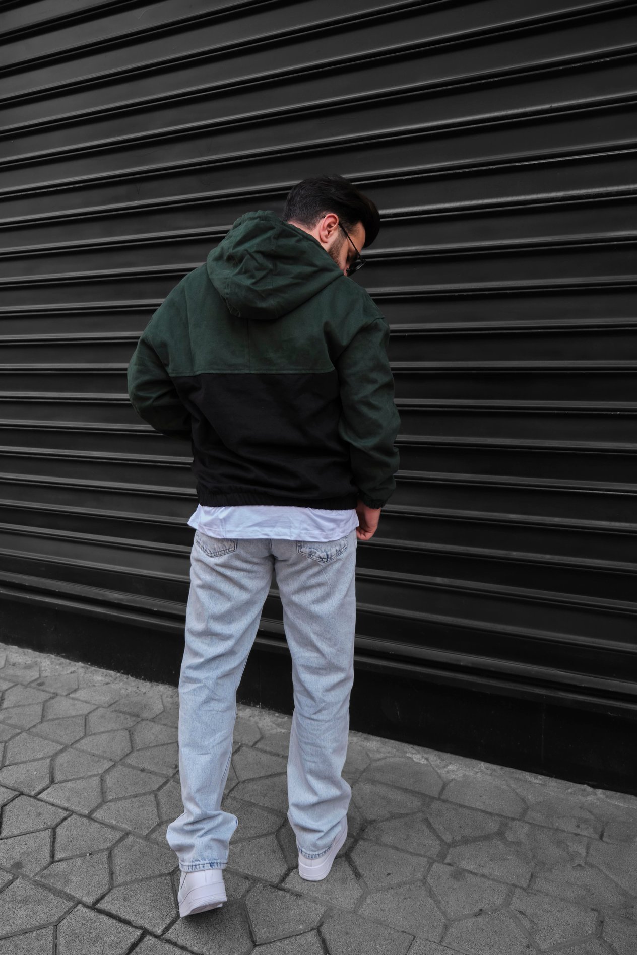 Çift Renk Kapşonlu Sweat