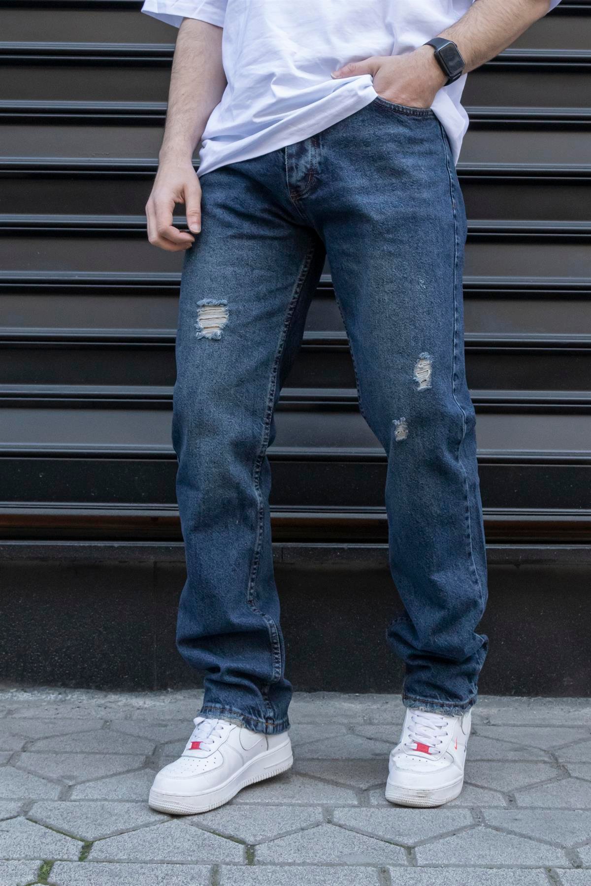 Kesik Detaylı Baggy Jean