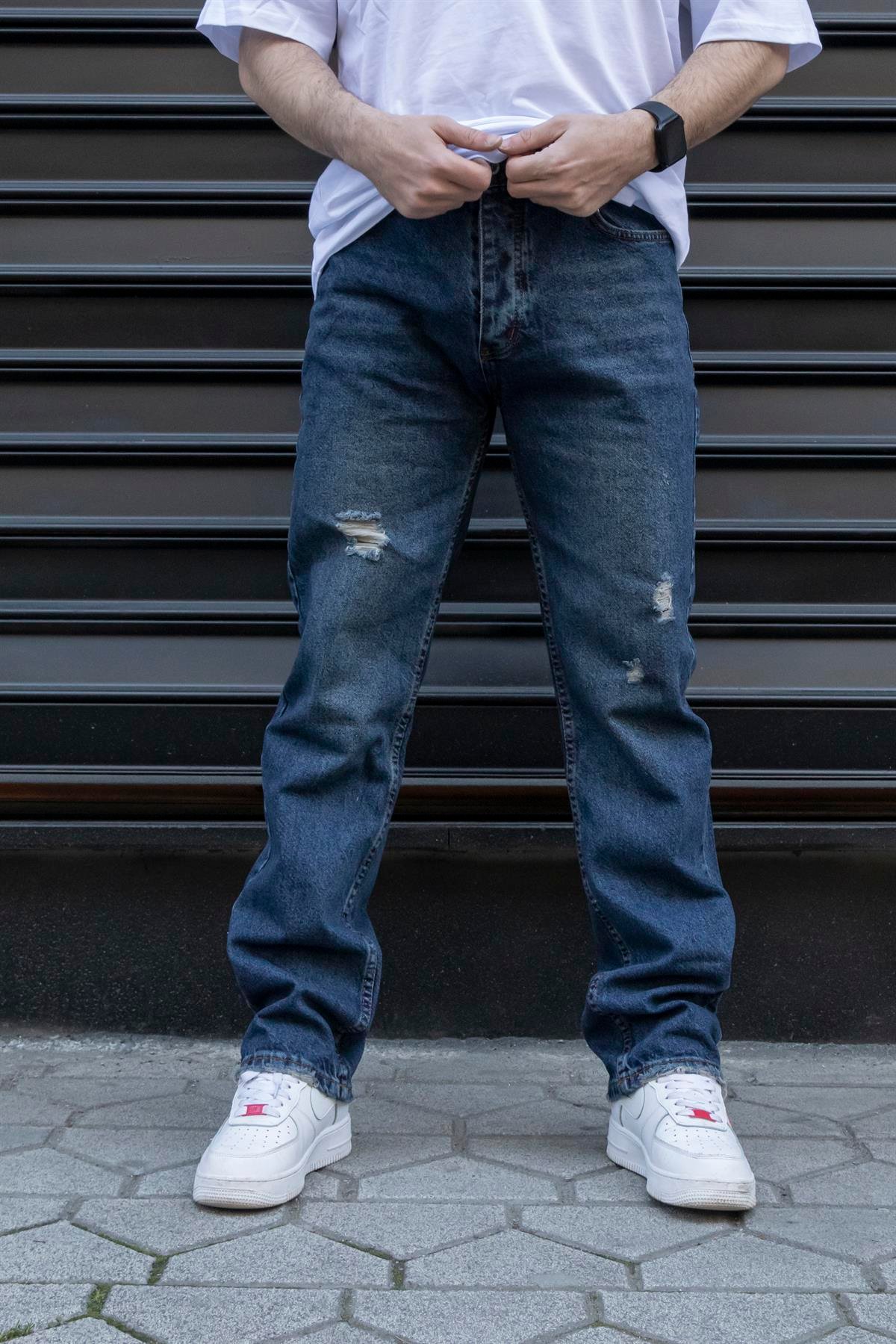 Kesik Detaylı Baggy Jean