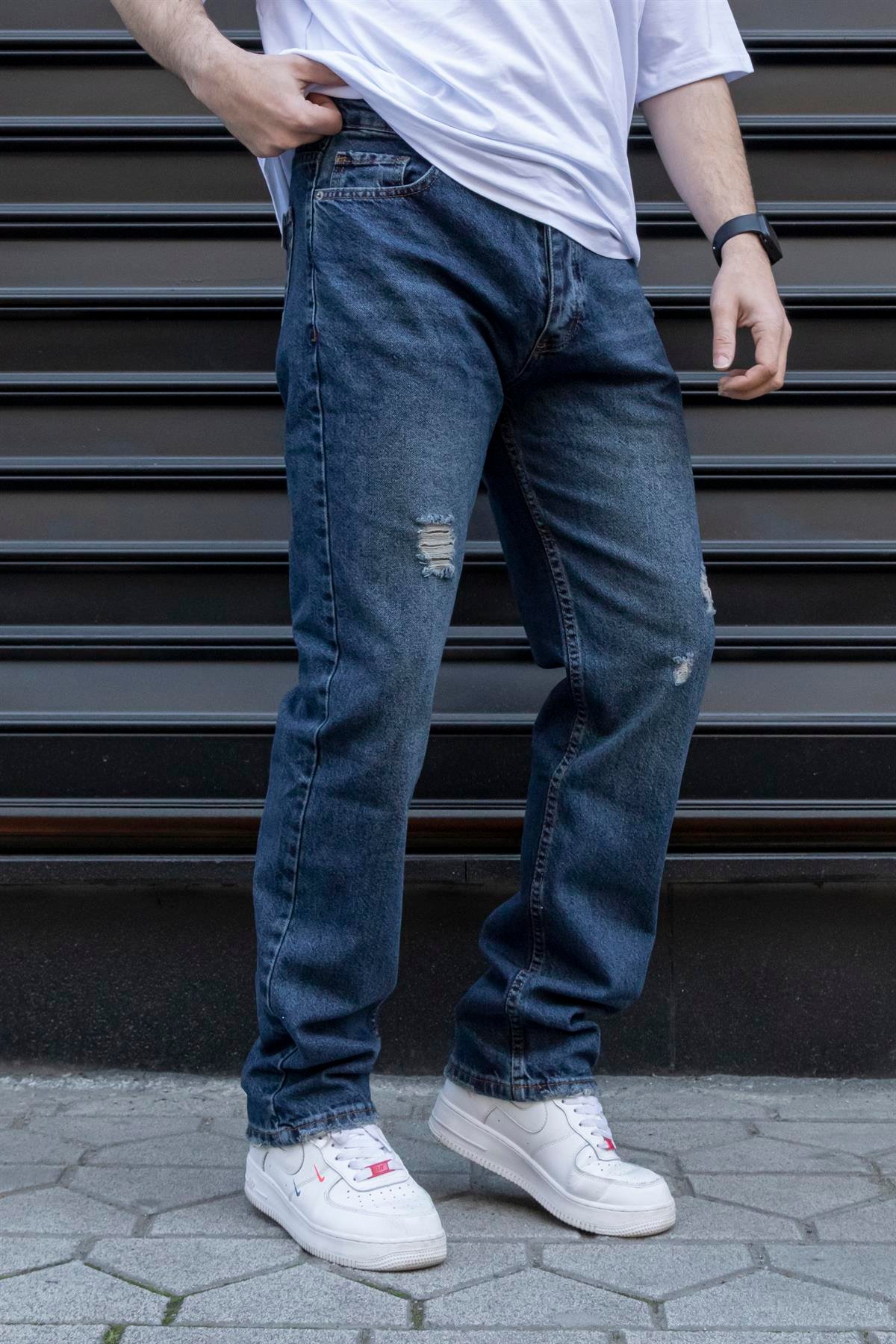 Kesik Detaylı Baggy Jean