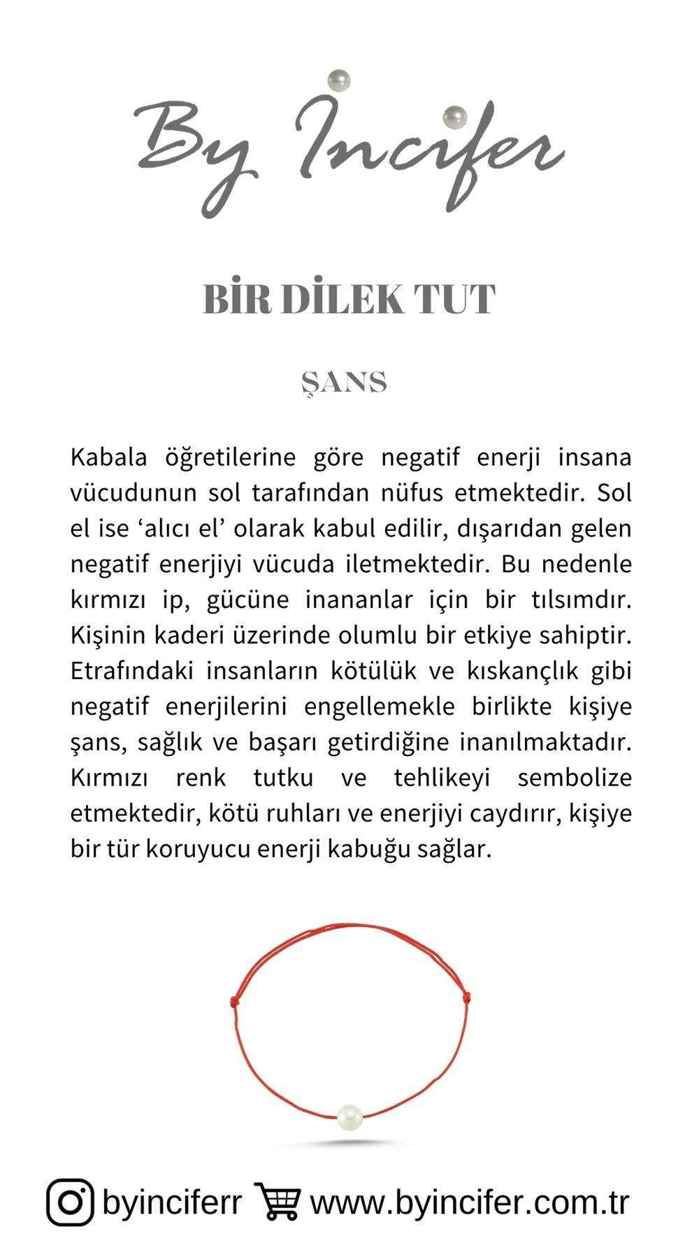 Kırmızı Şans İp Bileklik
