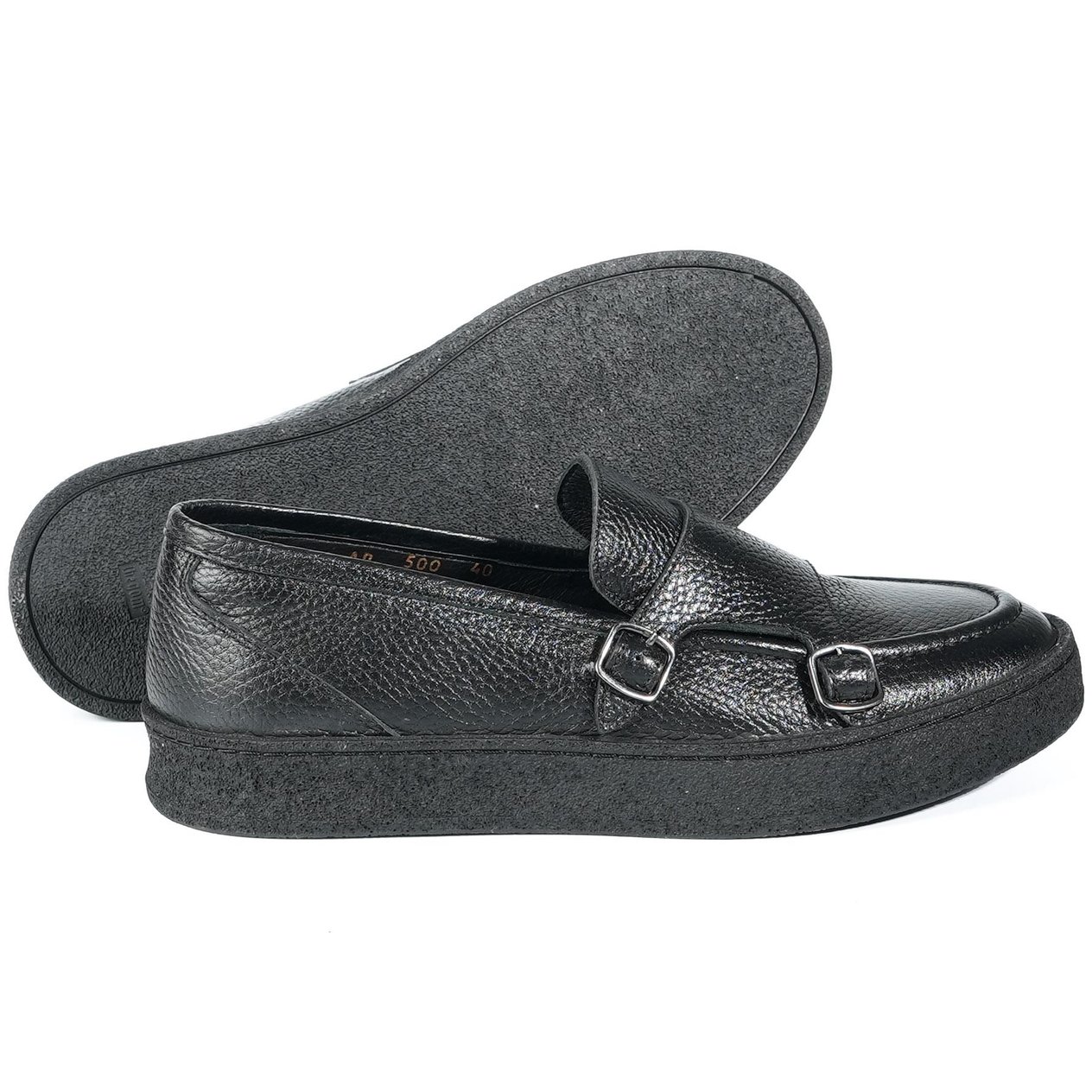 Maro Model Hakiki Deri El Yapmı Erkek Siyah Loafer